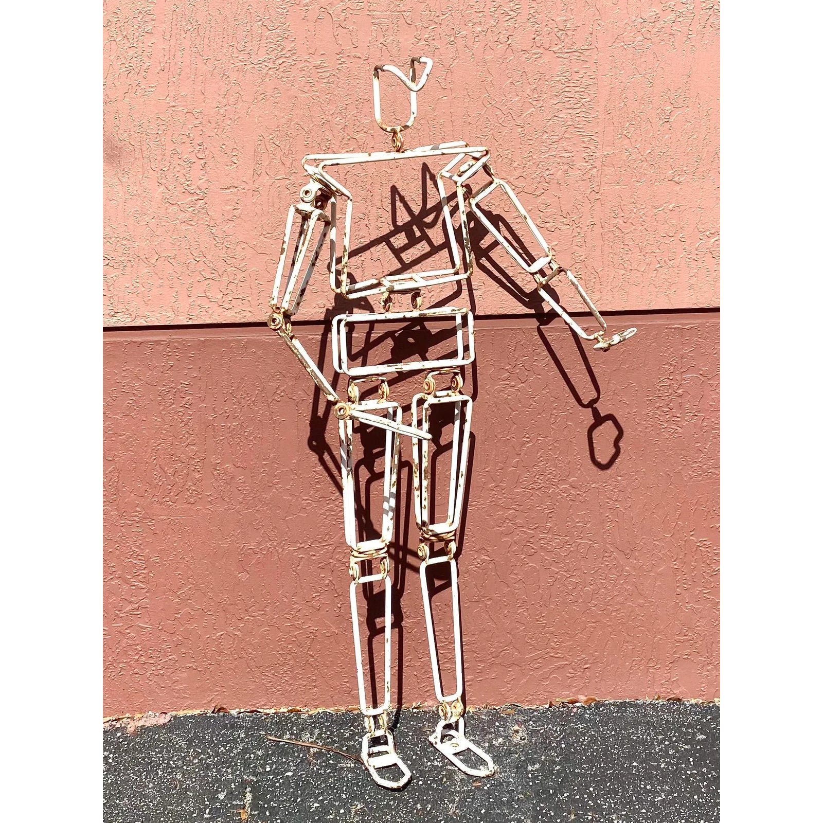 Vintage Industrial Articulated Man Statue - Top view