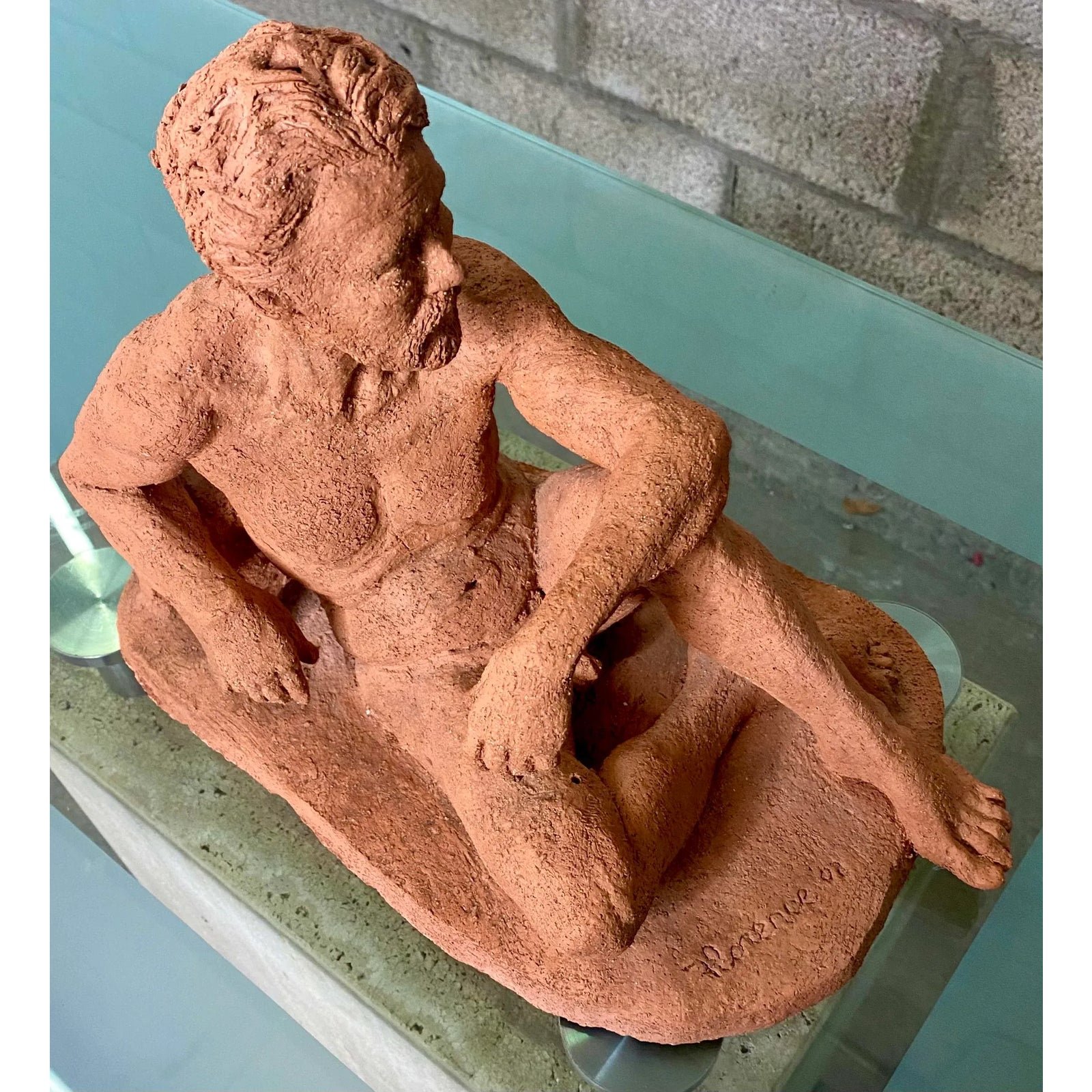 Vintage Boho Figural Sculpture - Side view