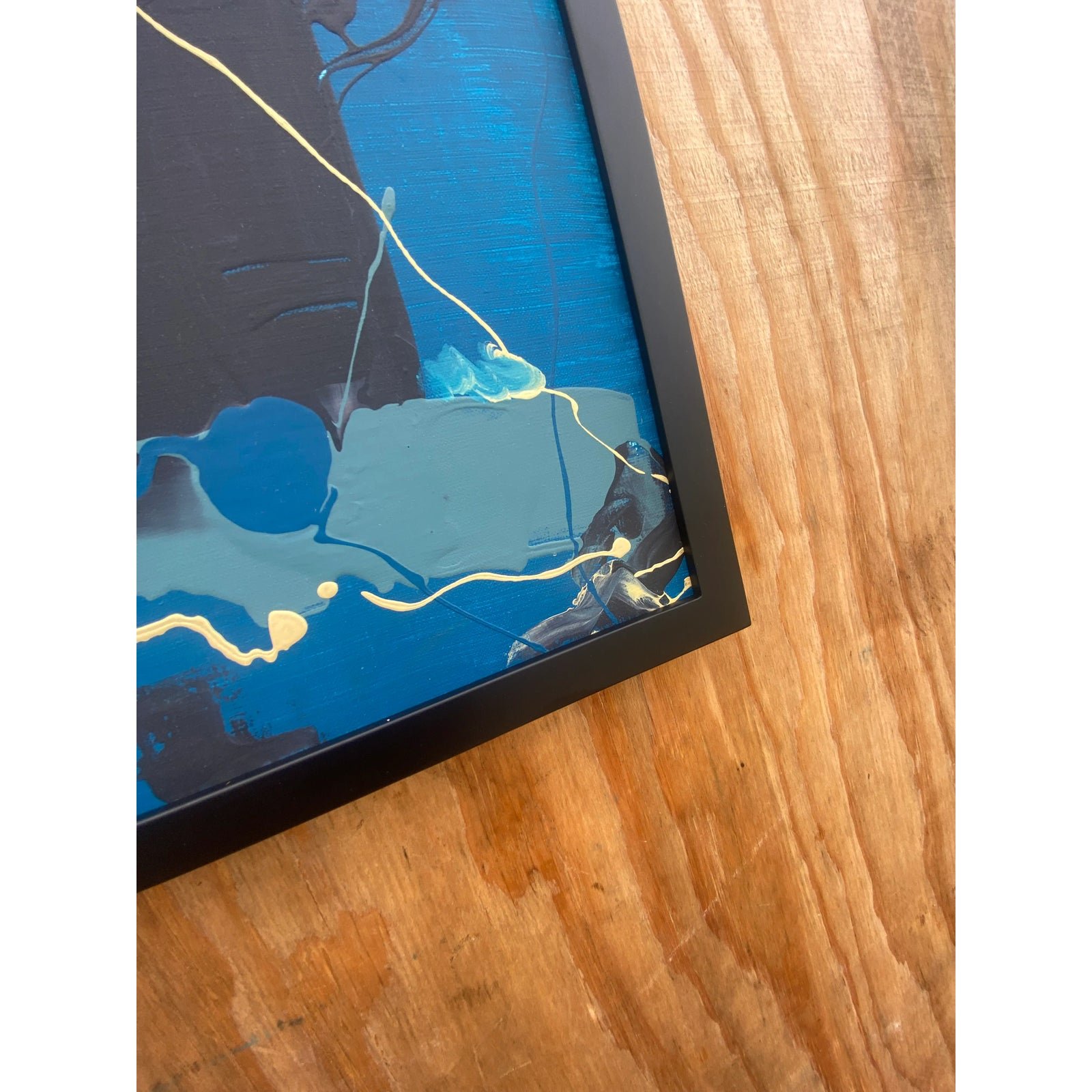 Contemporary Abstract Original Oil Painting Signed D. Batt - Top view