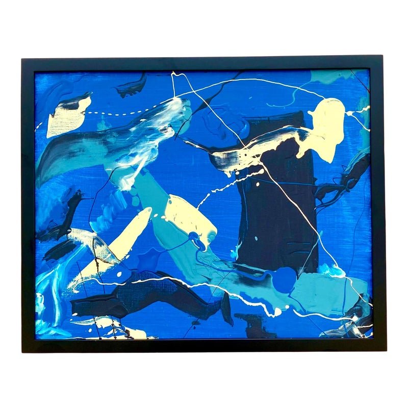 Contemporary Abstract Original Oil Painting Signed D. Batt