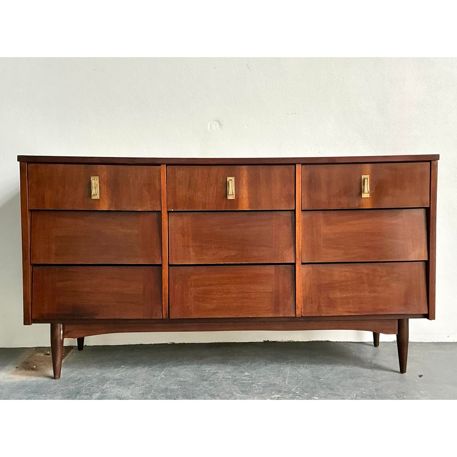 Vintage Midcentury Louvered Dresser - Side view