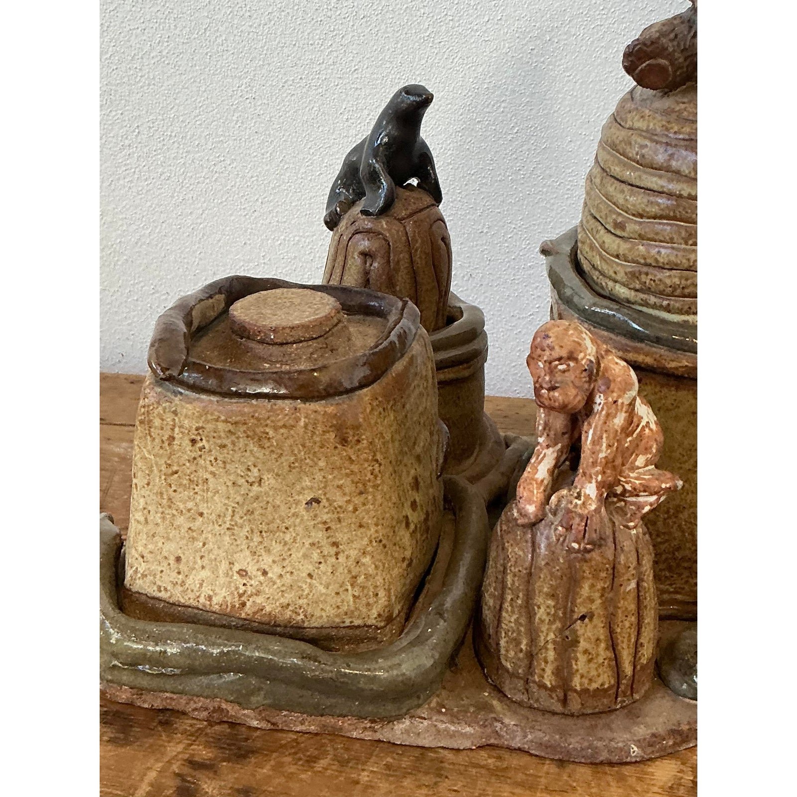 Vintage Artisan Made Studio Pottery Circus - Side view