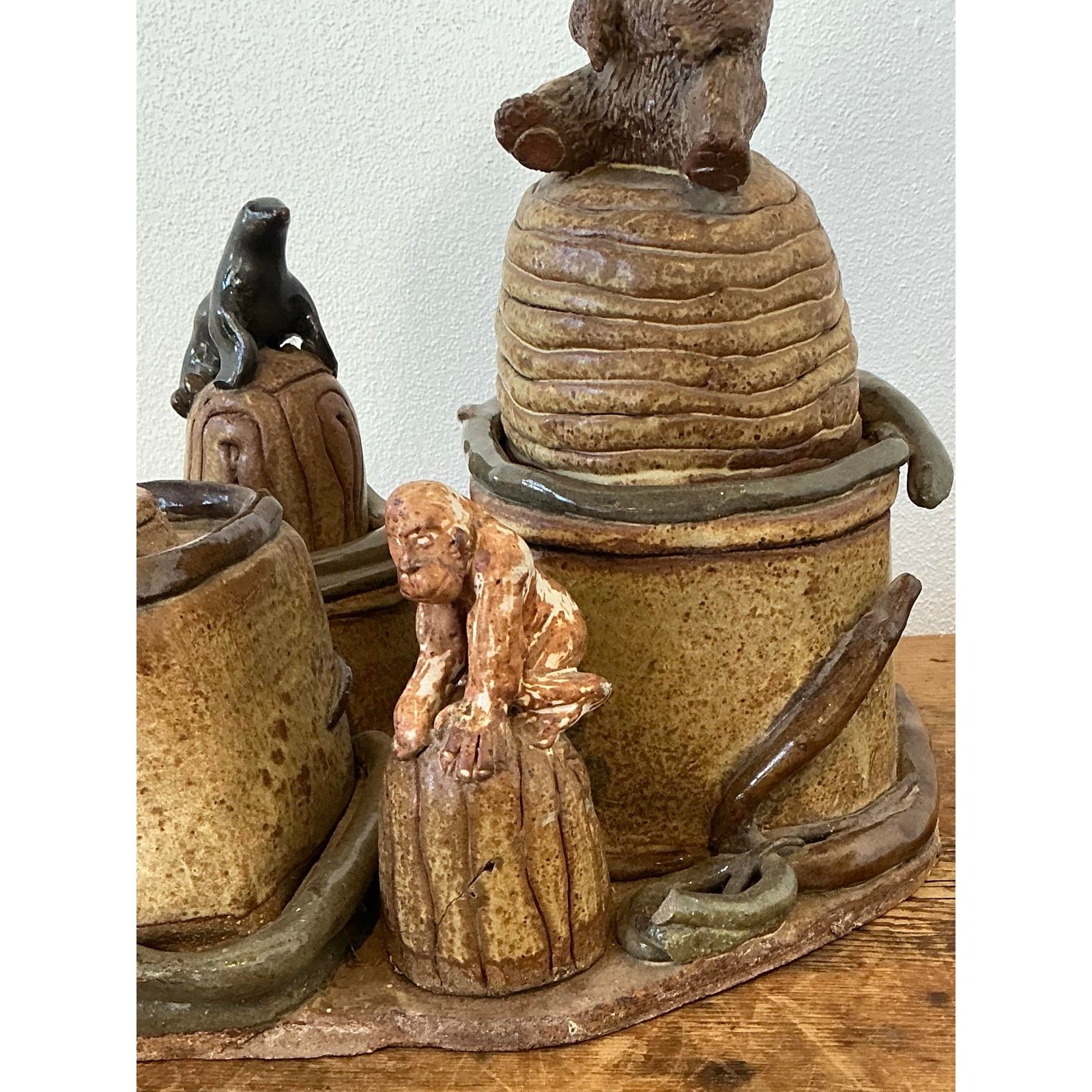 Vintage Artisan Made Studio Pottery Circus - Back view