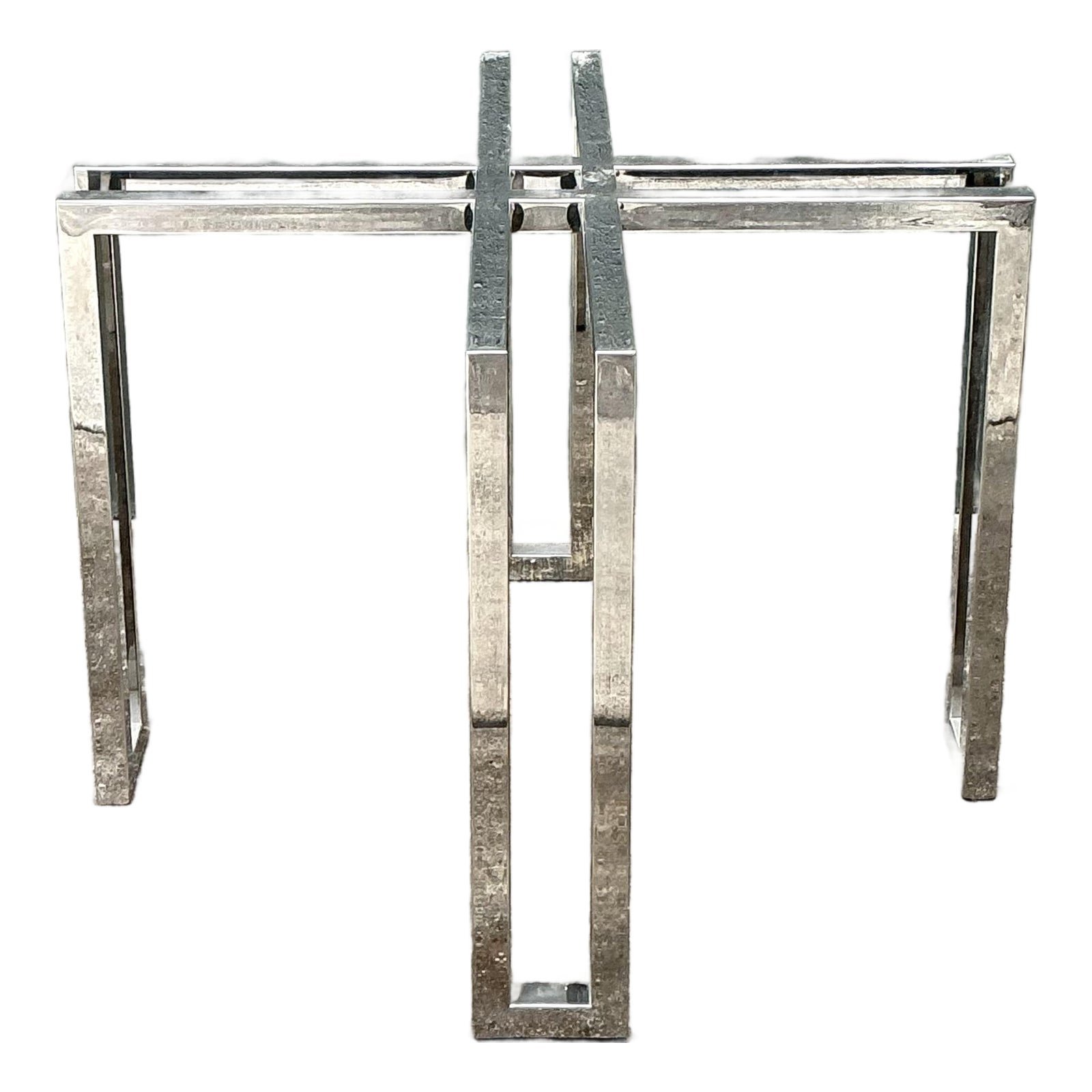 Vintage Polished Chrome Table Pedestal