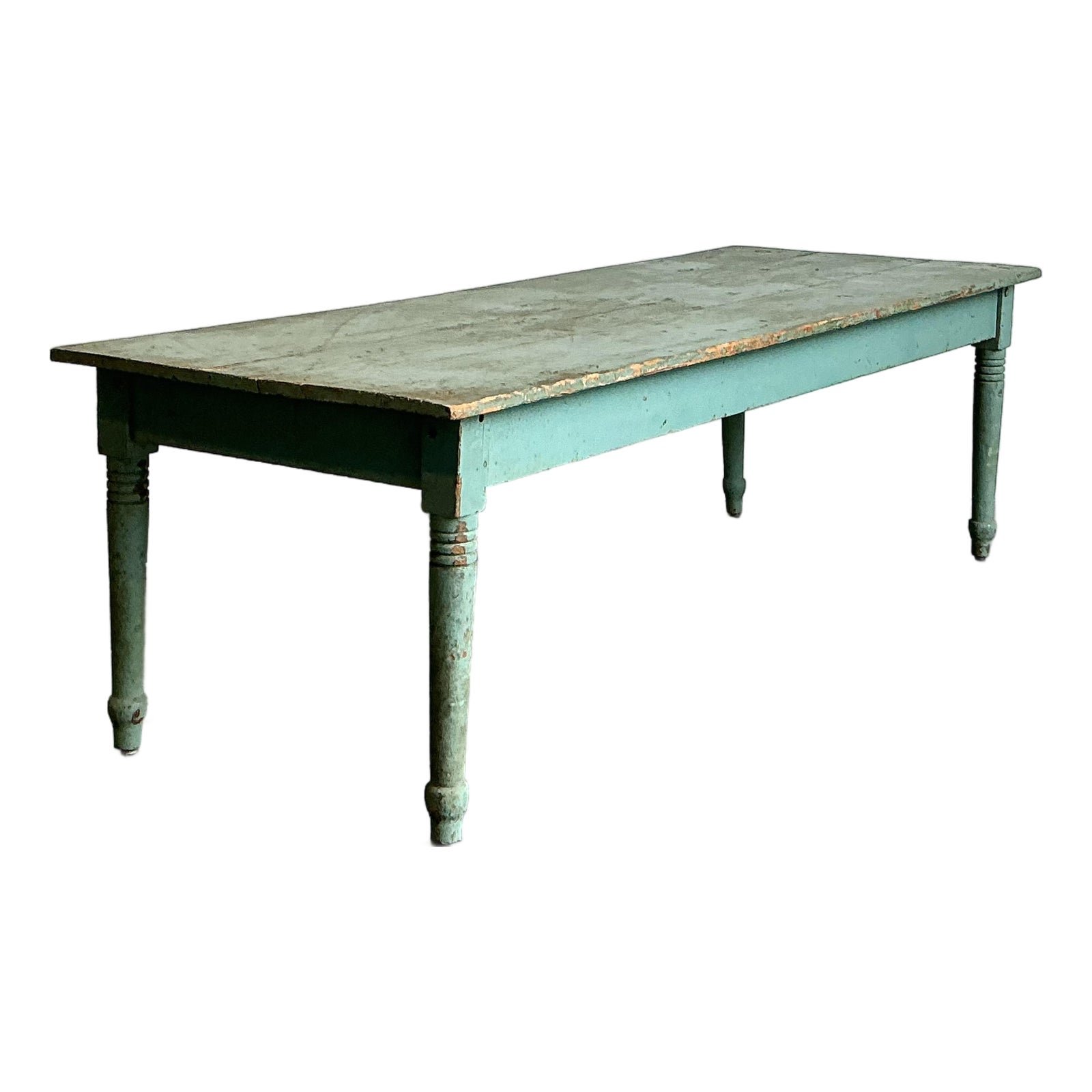 Vintage Patinated Painted Farm Table