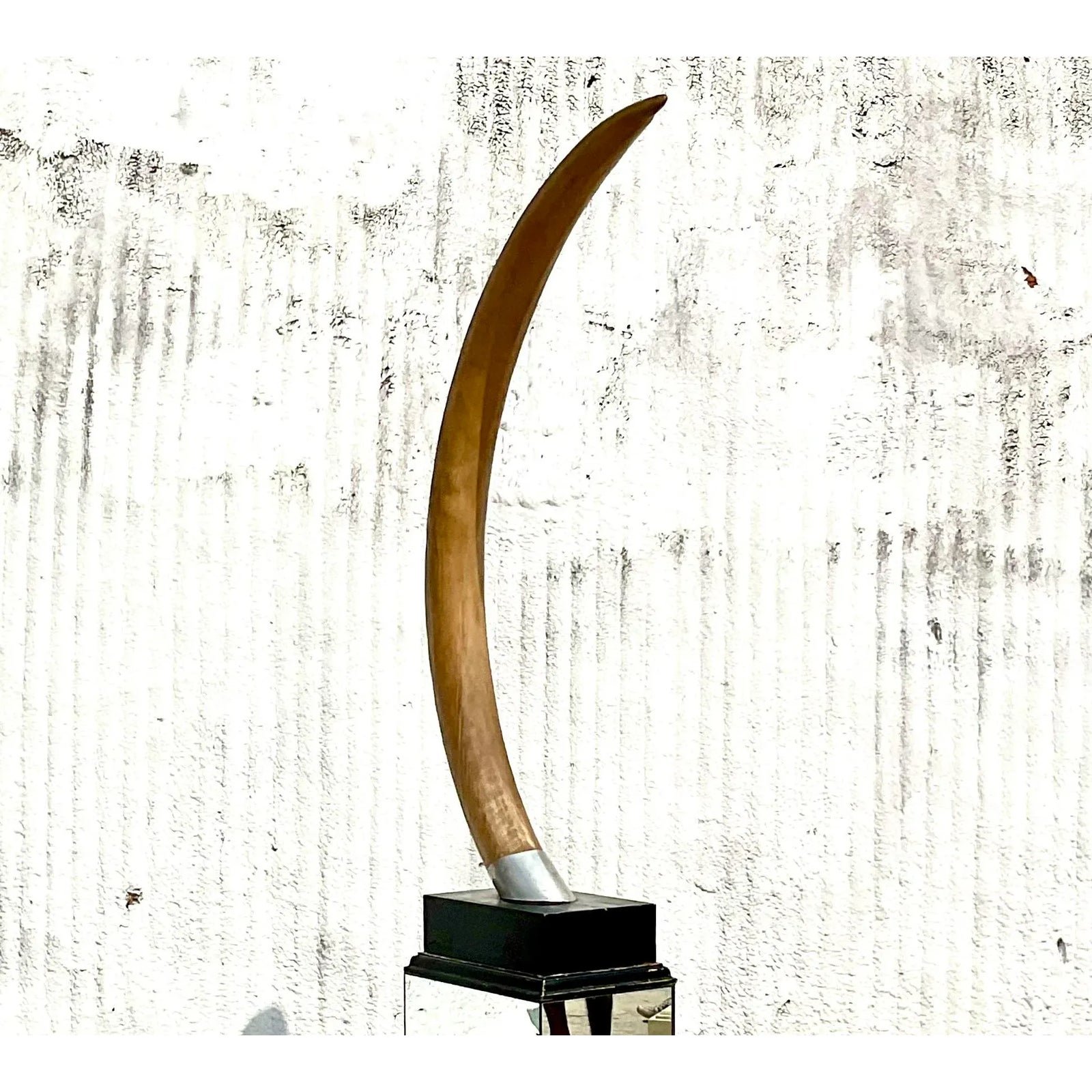 Vintage Resin Faux Elephant Tusk - Top view