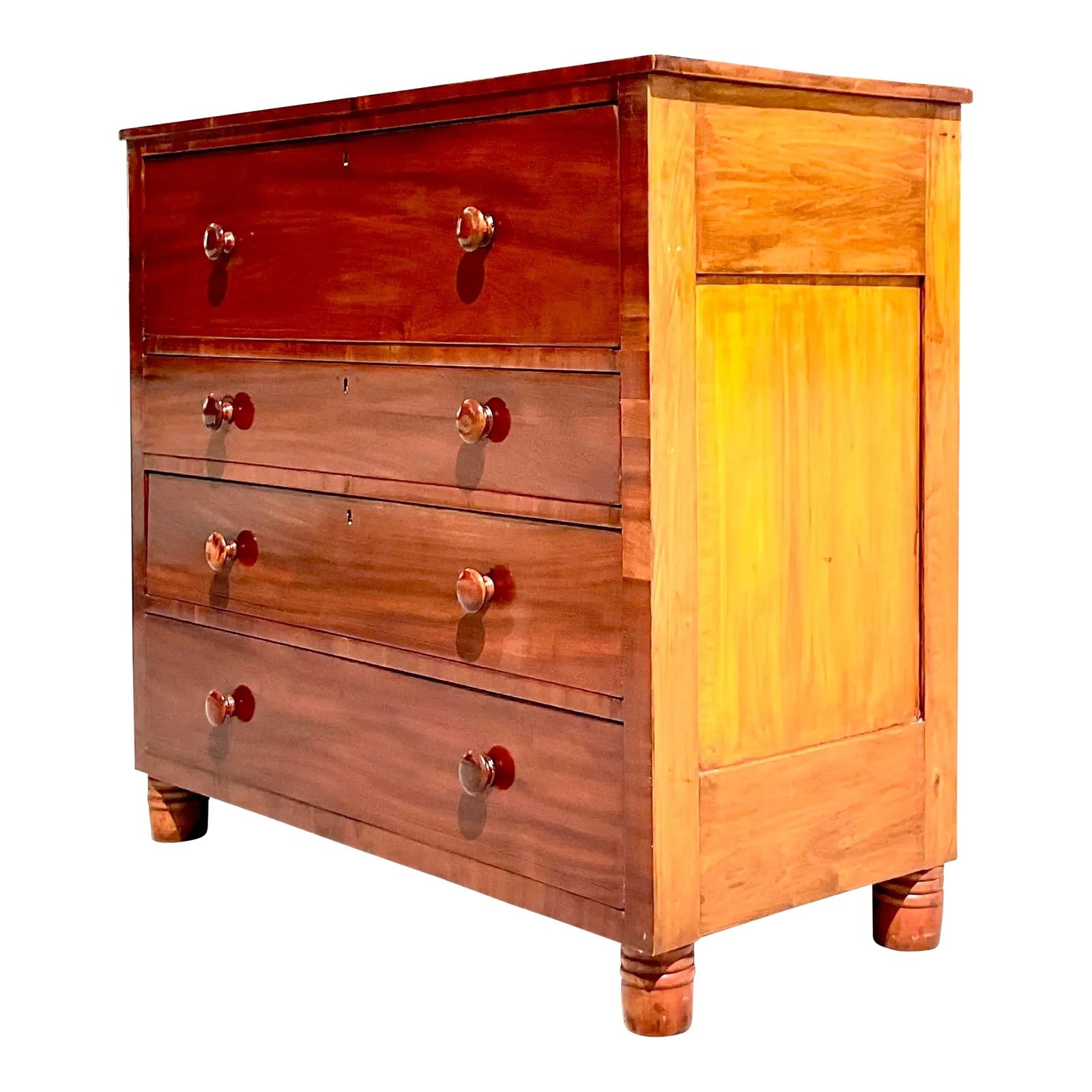 Vintage Flame Mahogany Chest of Drawers