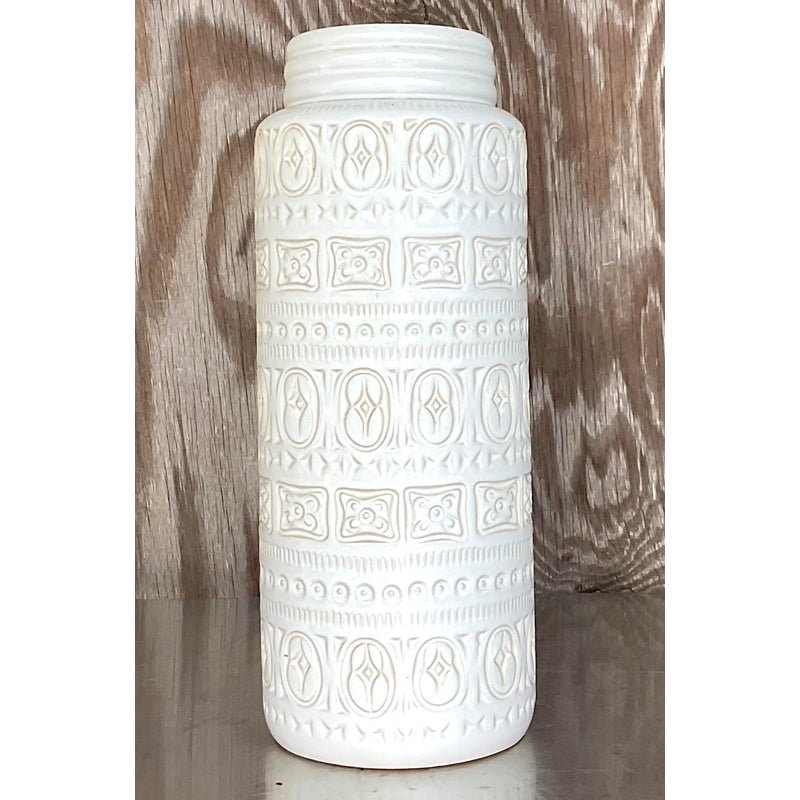Vintage MCM West German Studio Pottery Vase - Detail view
