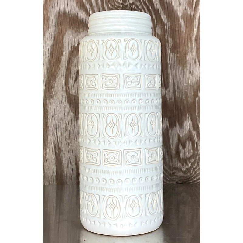 Vintage MCM West German Studio Pottery Vase - Back view