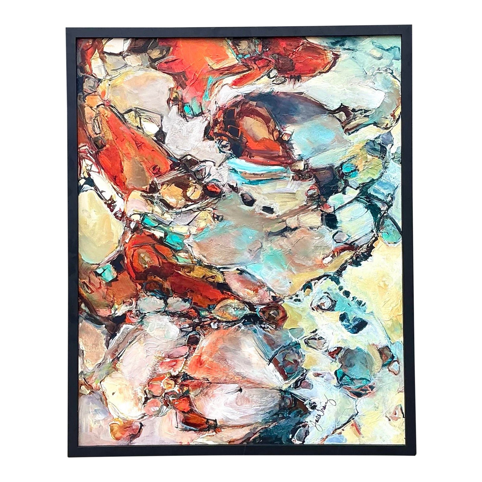Vintage Original Abstract Oil Painting on Board