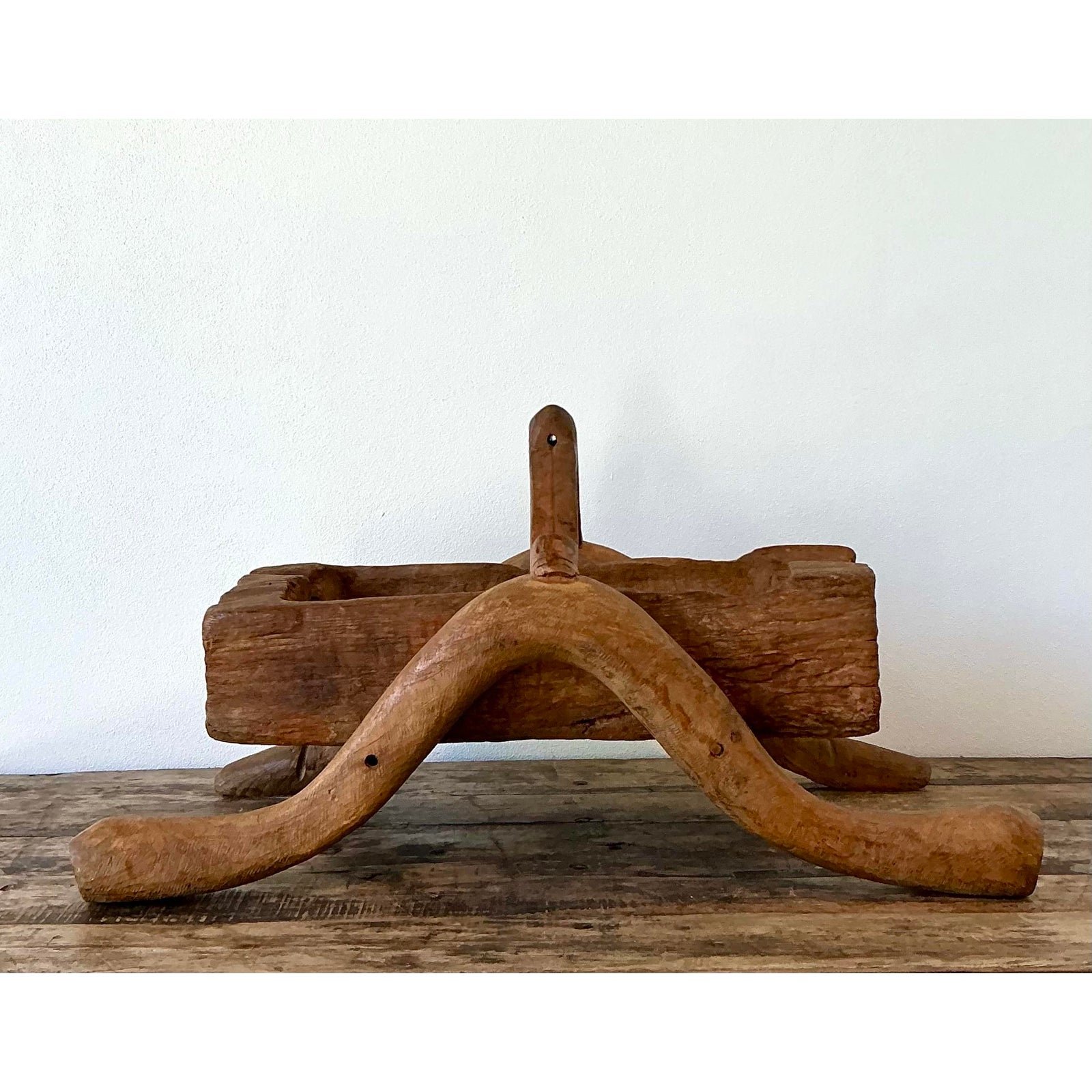 Vintage 18th Century Primitive Butter Churn - Side view
