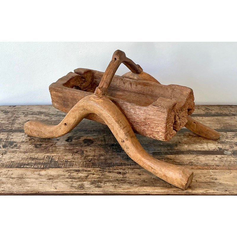 Vintage 18th Century Primitive Butter Churn - Detail view
