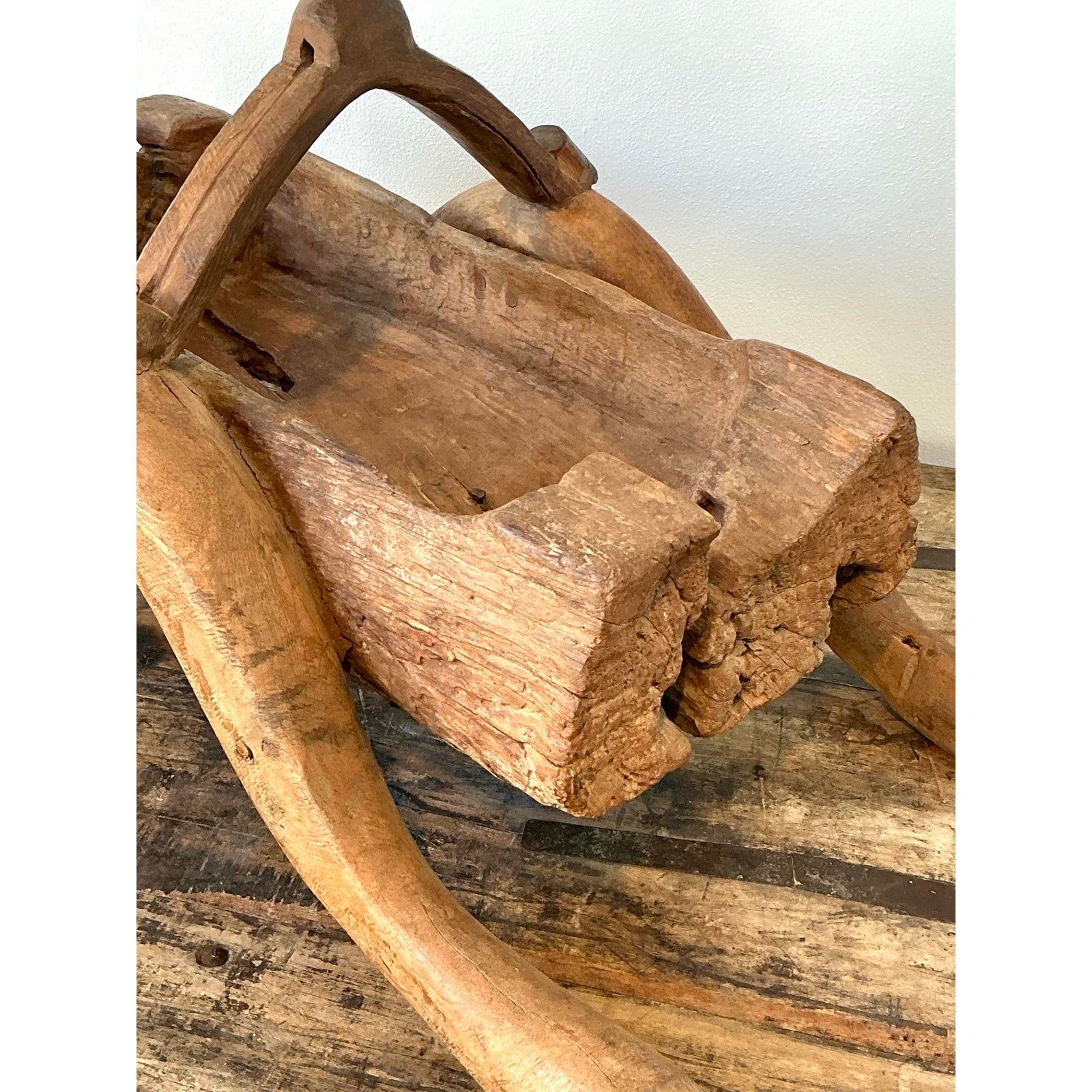 Vintage 18th Century Primitive Butter Churn - Top view