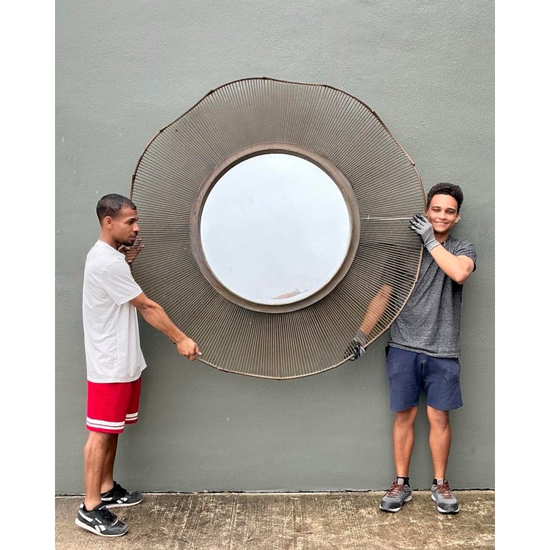 Vintage Monumental Wave Mirror - Back view