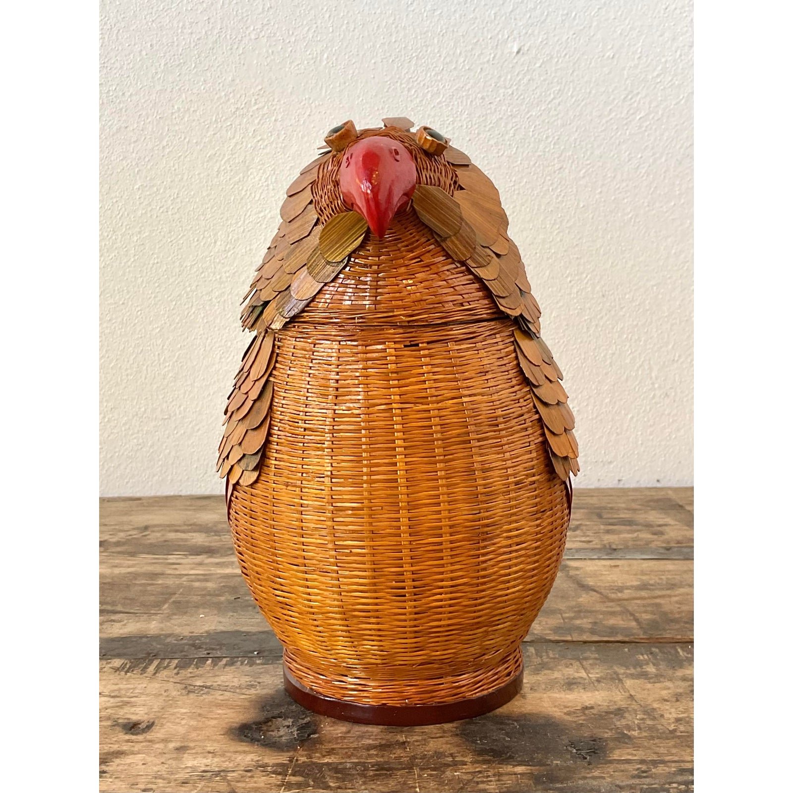 Vintage Shanghai Handicrafts Bird Box - Back view