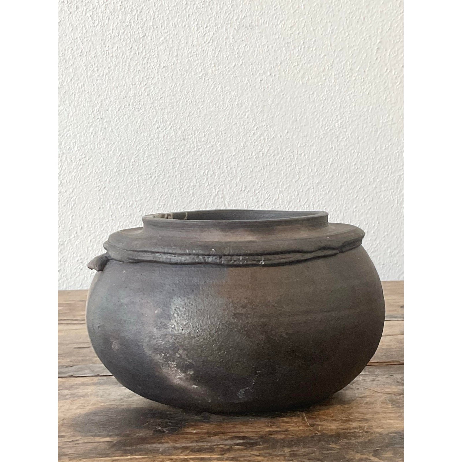 Vintage Original Studio Pottery Matte Glaze Vase - Back view