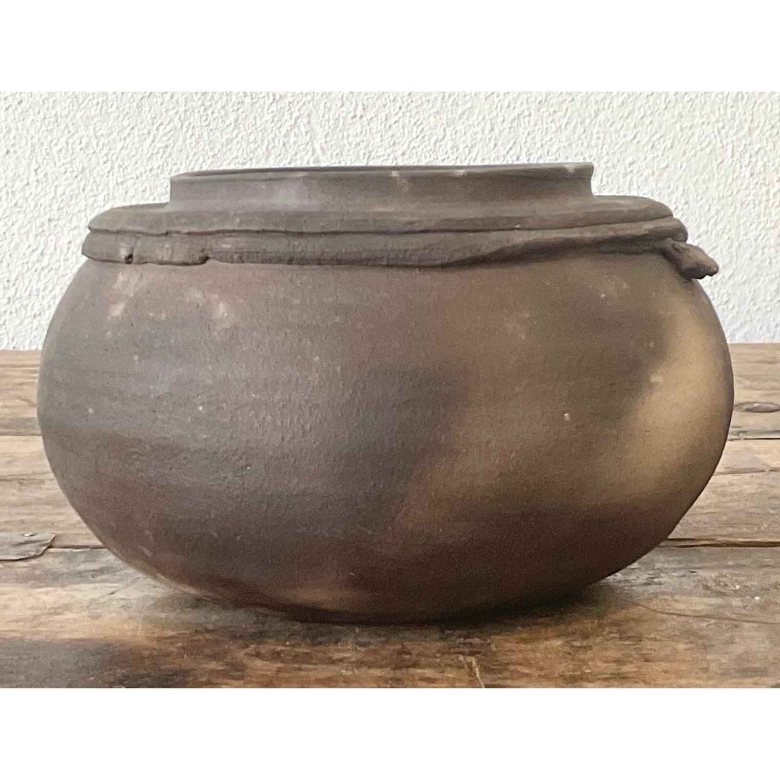 Vintage Original Studio Pottery Matte Glaze Vase - Detail view