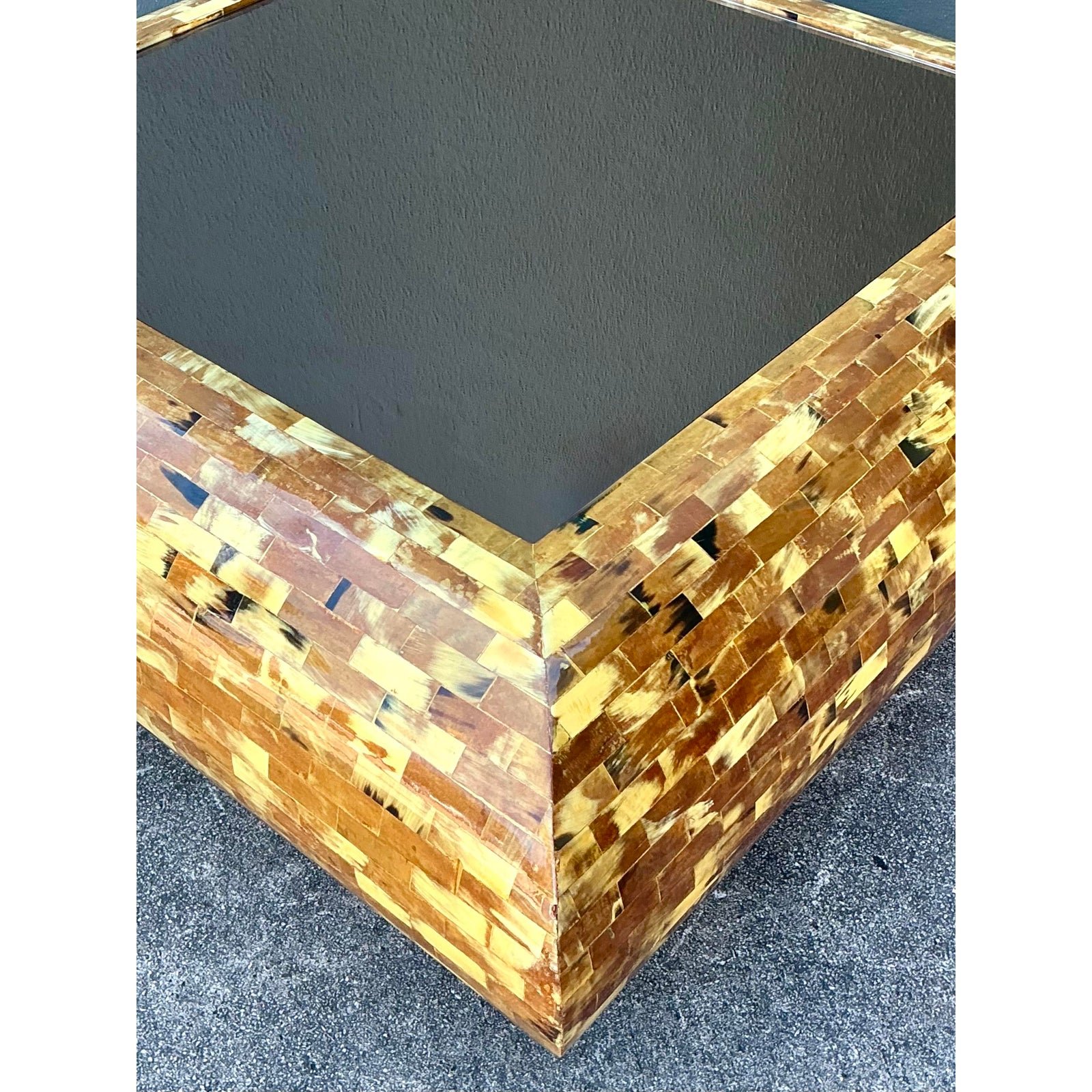 Vintage Tessellated Horn Coffee Table - Side view