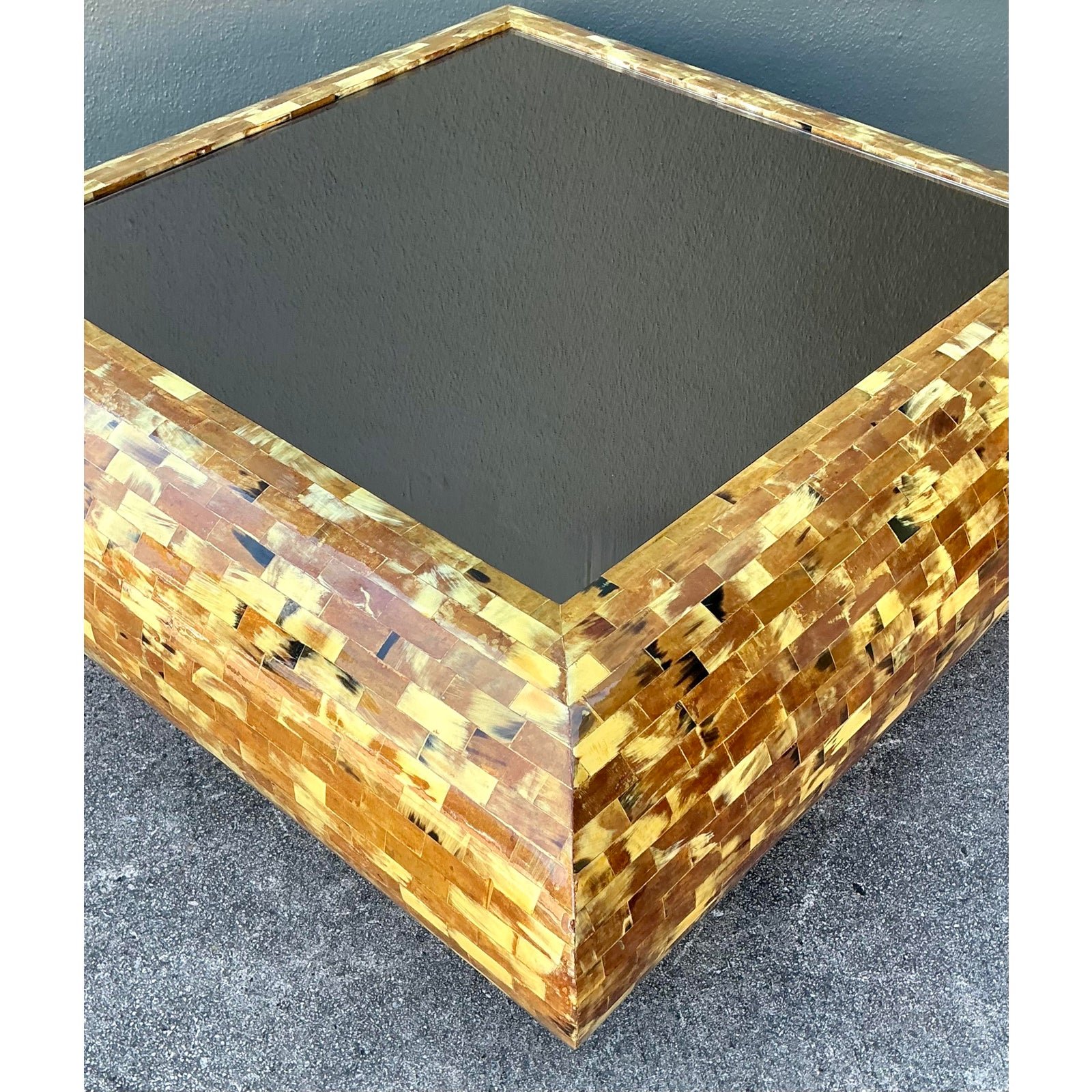 Vintage Tessellated Horn Coffee Table - Top view