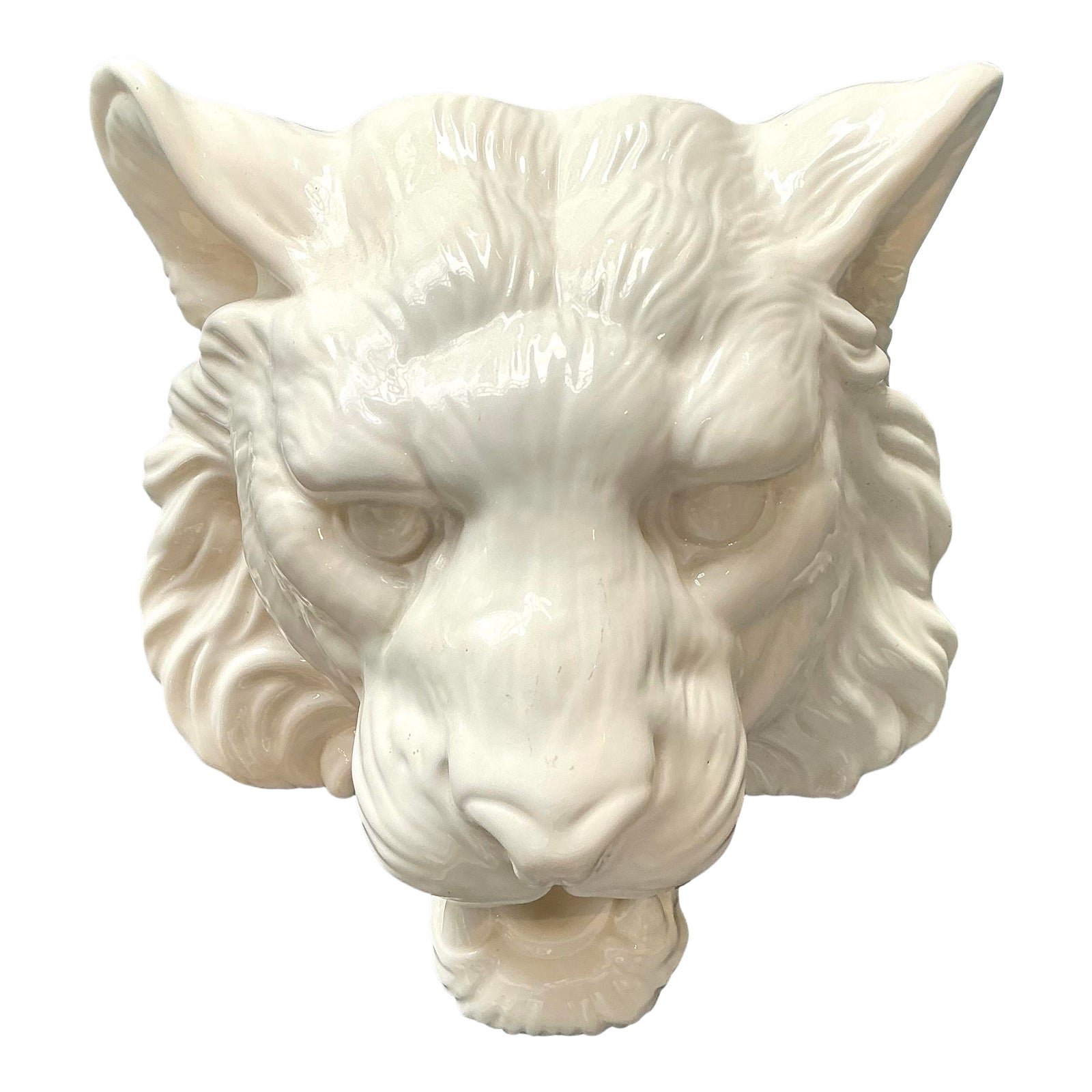 Vintage Fitz and Floyd Tiger Head Wall Pocket