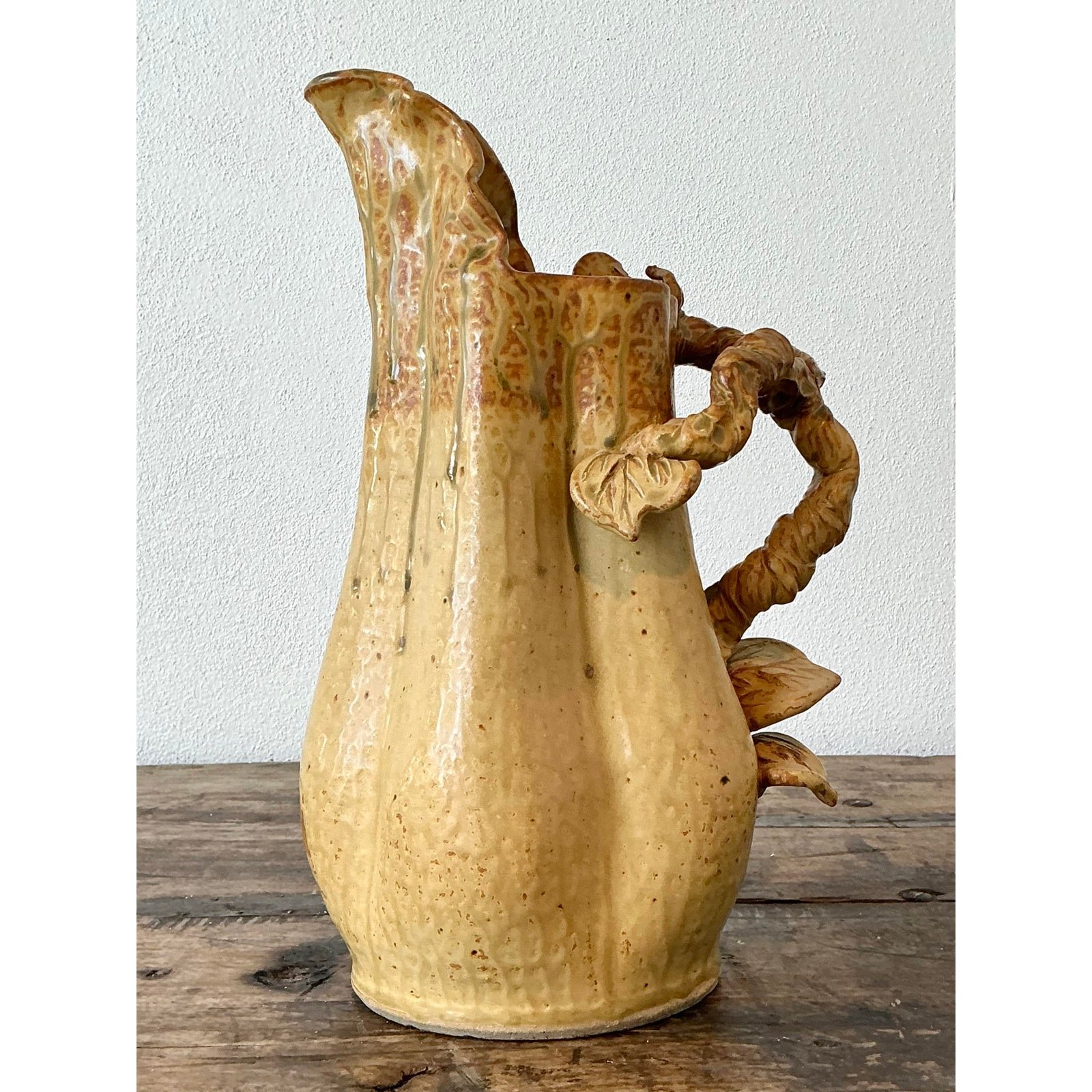 Vintage Original Studio Pottery Pitcher - Back view