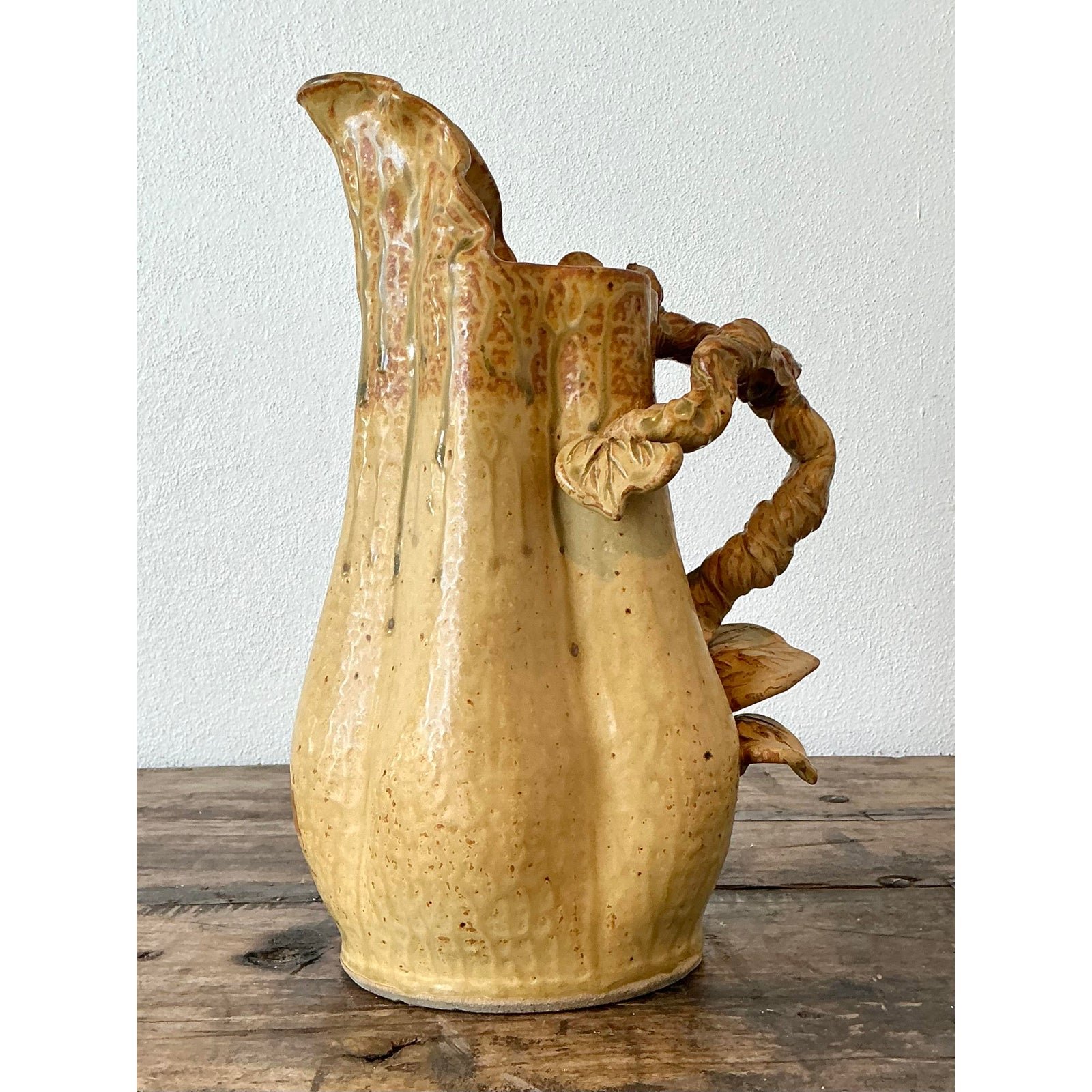 Vintage Original Studio Pottery Pitcher - Top view