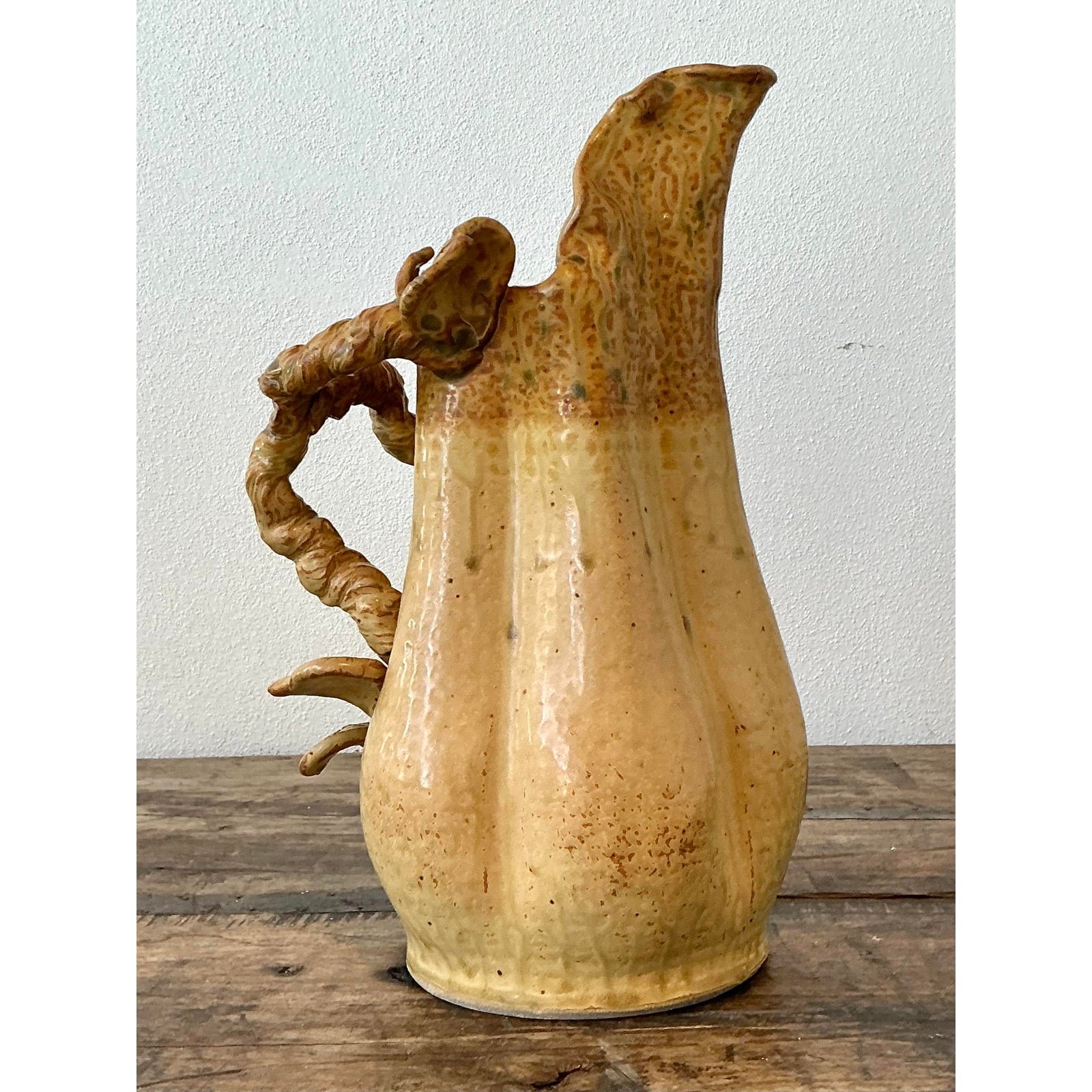 Vintage Original Studio Pottery Pitcher - Detail view