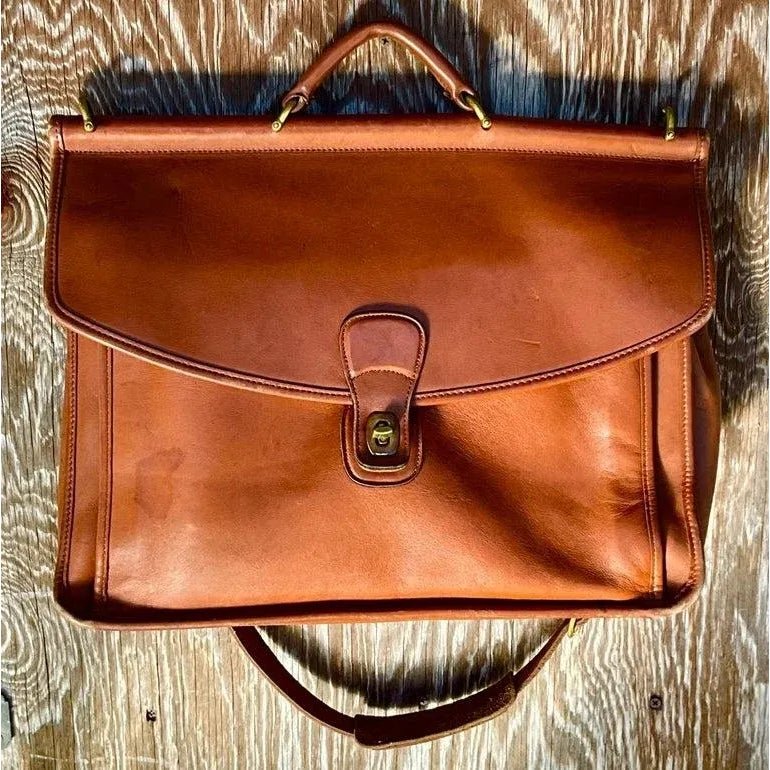 Vintage Coach Beekman Briefcase - Back view