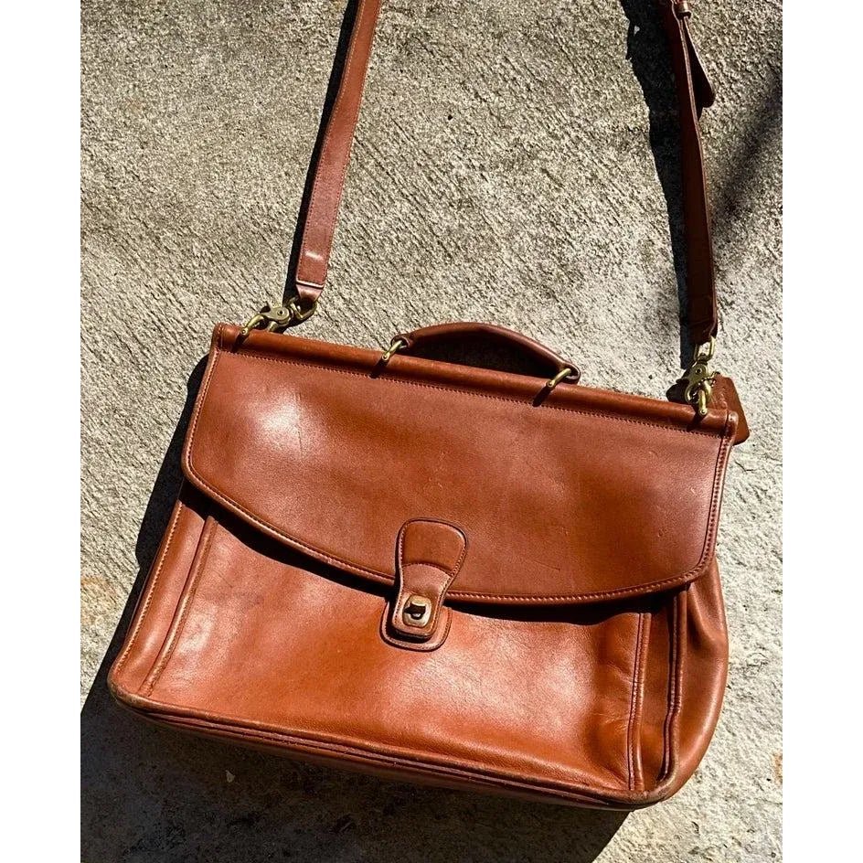 Vintage Coach Beekman Briefcase - Side view