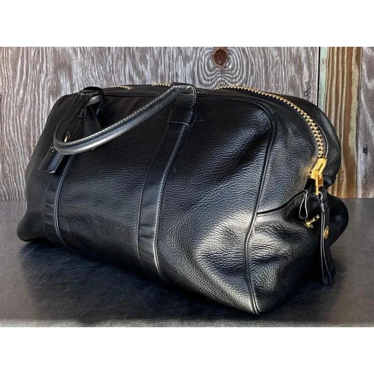 Vintage Tom Ford Leather Travel Bag - Side view