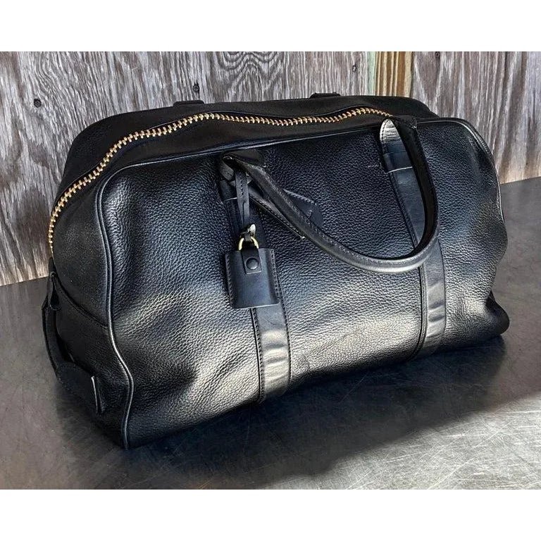 Vintage Tom Ford Leather Travel Bag - Back view
