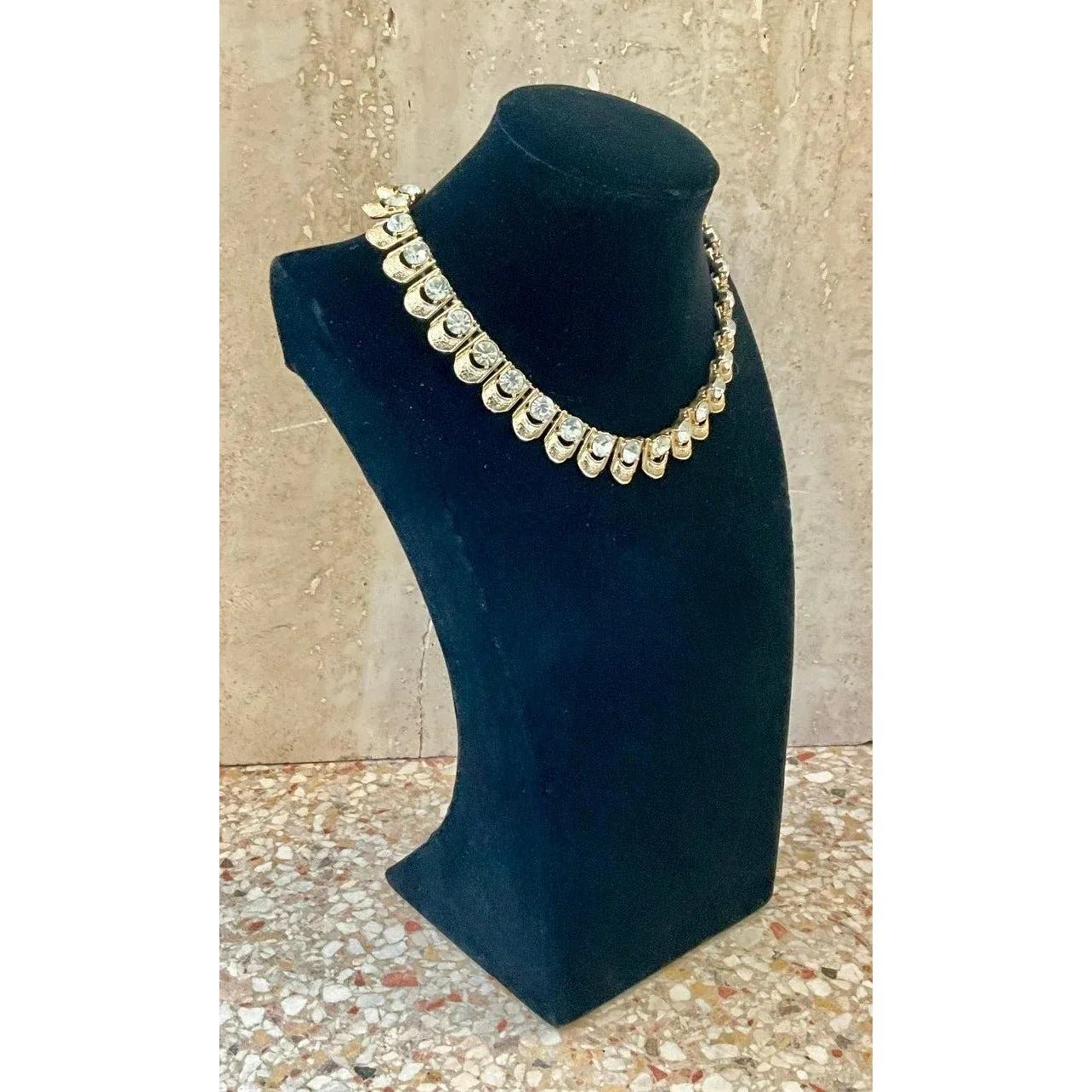 Vintage Gold Toned Signed Coro Necklace - Back view