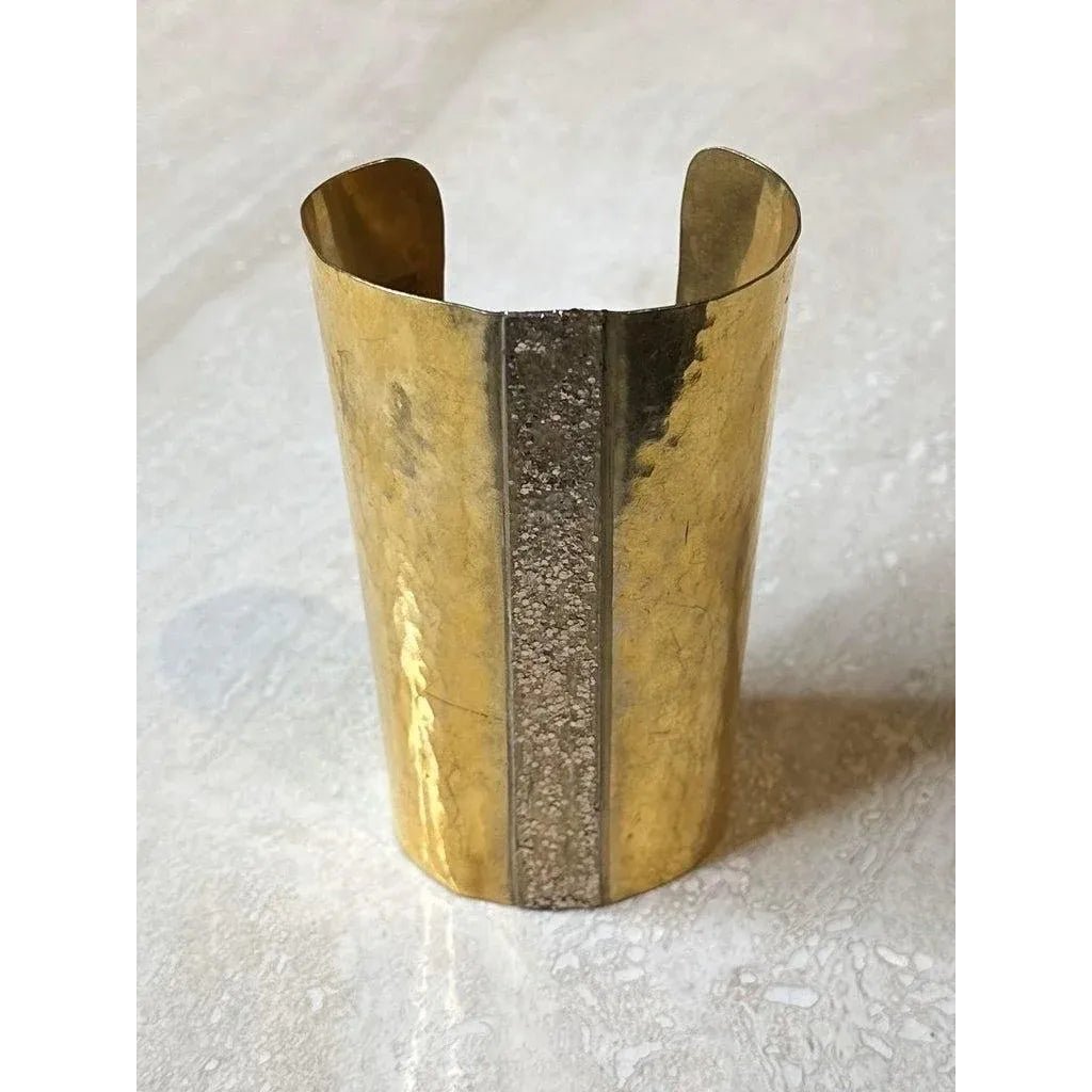 Mary McFadden Hammered Gold Cuff - Top view