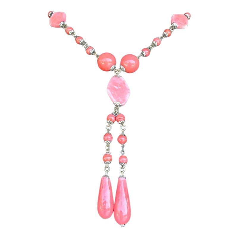 Late 20th Century Vintage Gemstone Beaded Necklace