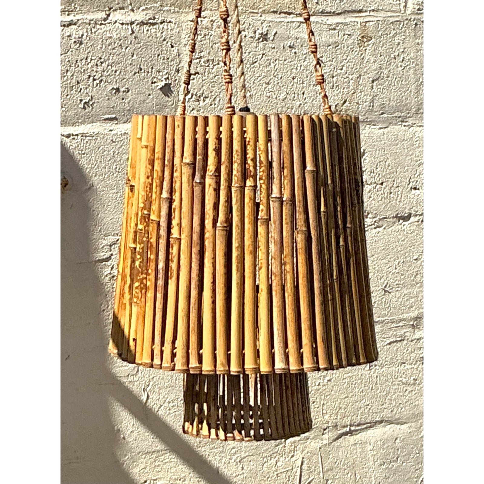 Vintage Coastal Bamboo Pendant - Detail view