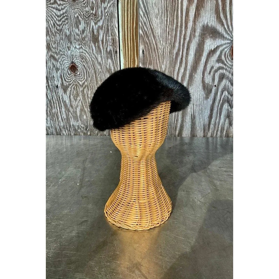 Vintage Genuine Mink Fur Hat - Detail view