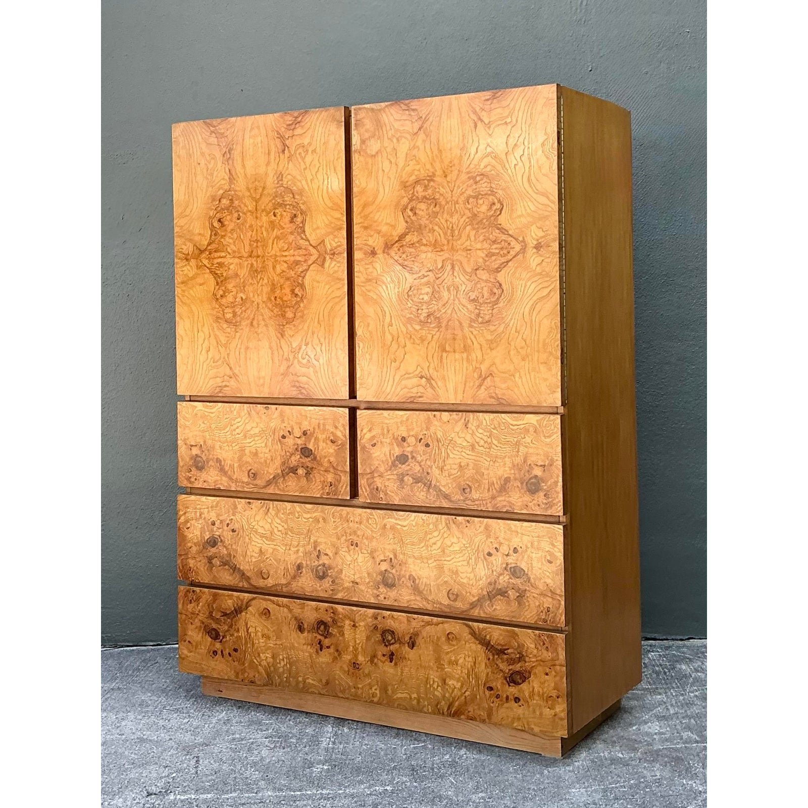 Vintage Lane Altavista Burl Wood Armoire - Back view
