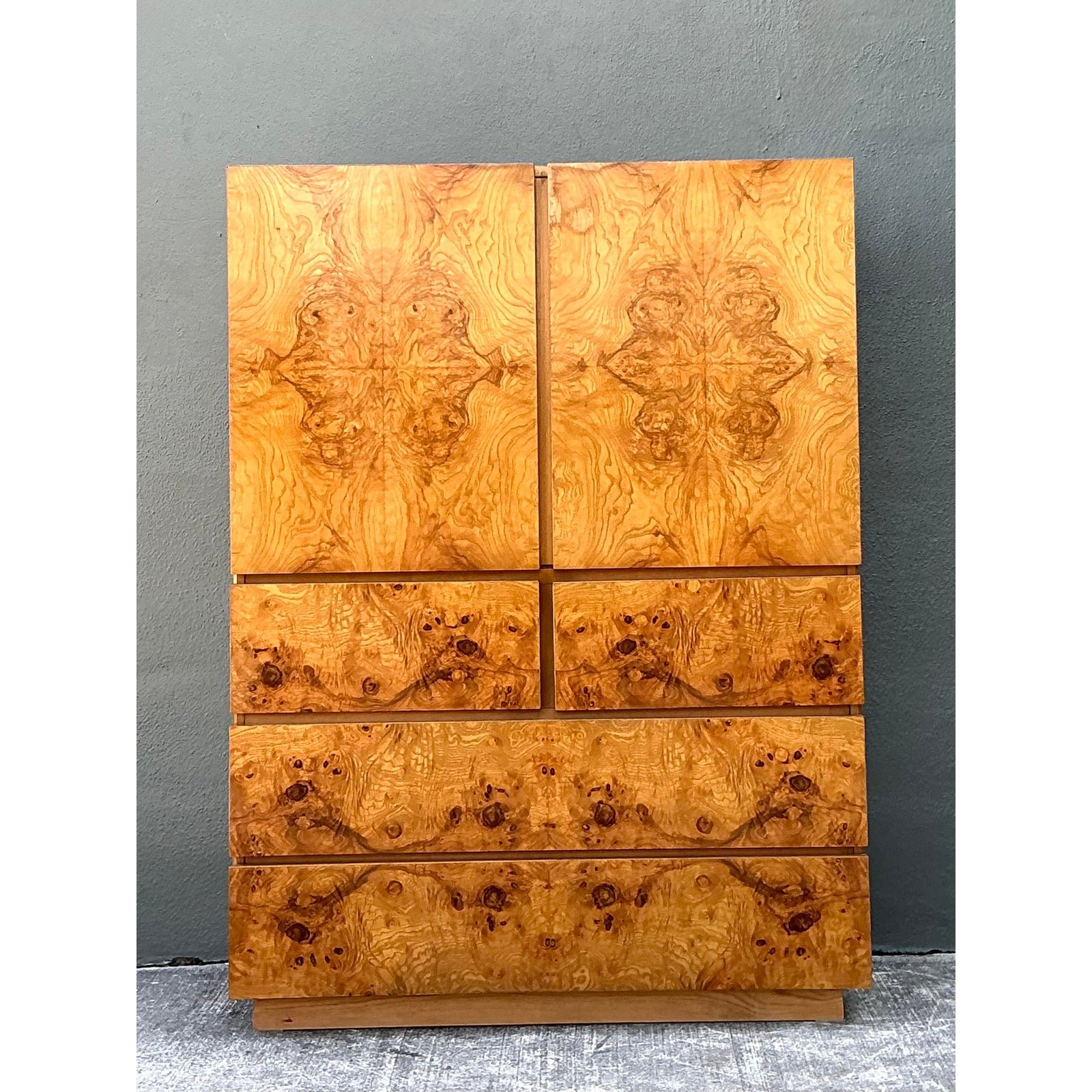 Vintage Lane Altavista Burl Wood Armoire - Detail view