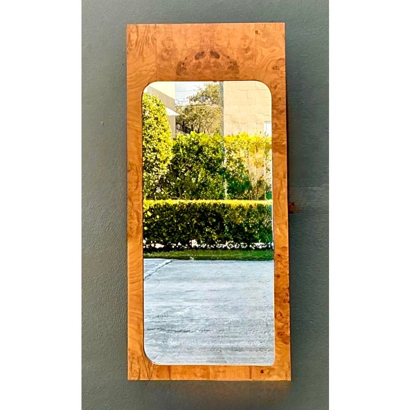 Vintage Lane Altavista Burl Wood Mirror - Detail view