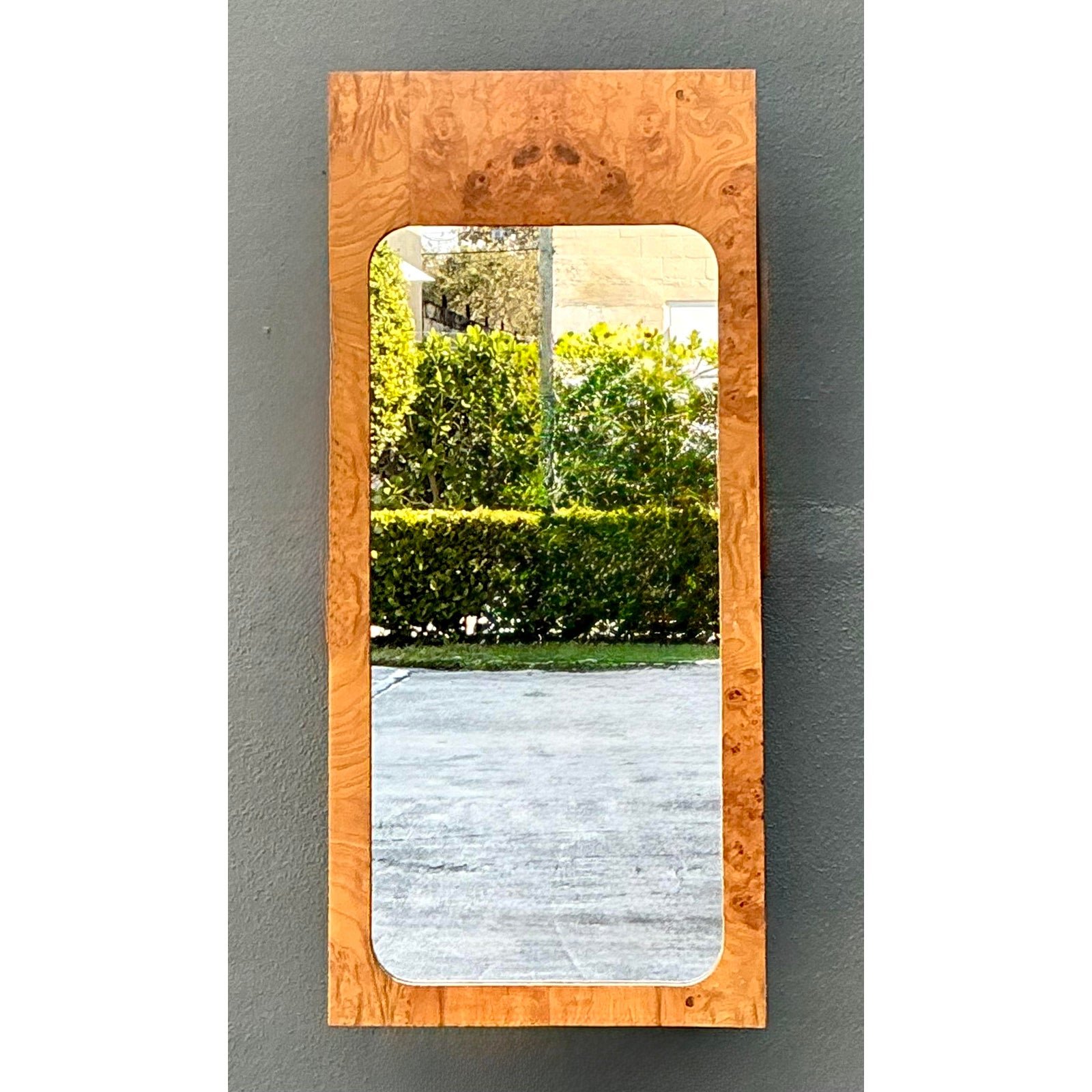 Vintage Lane Altavista Burl Wood Mirror - Back view