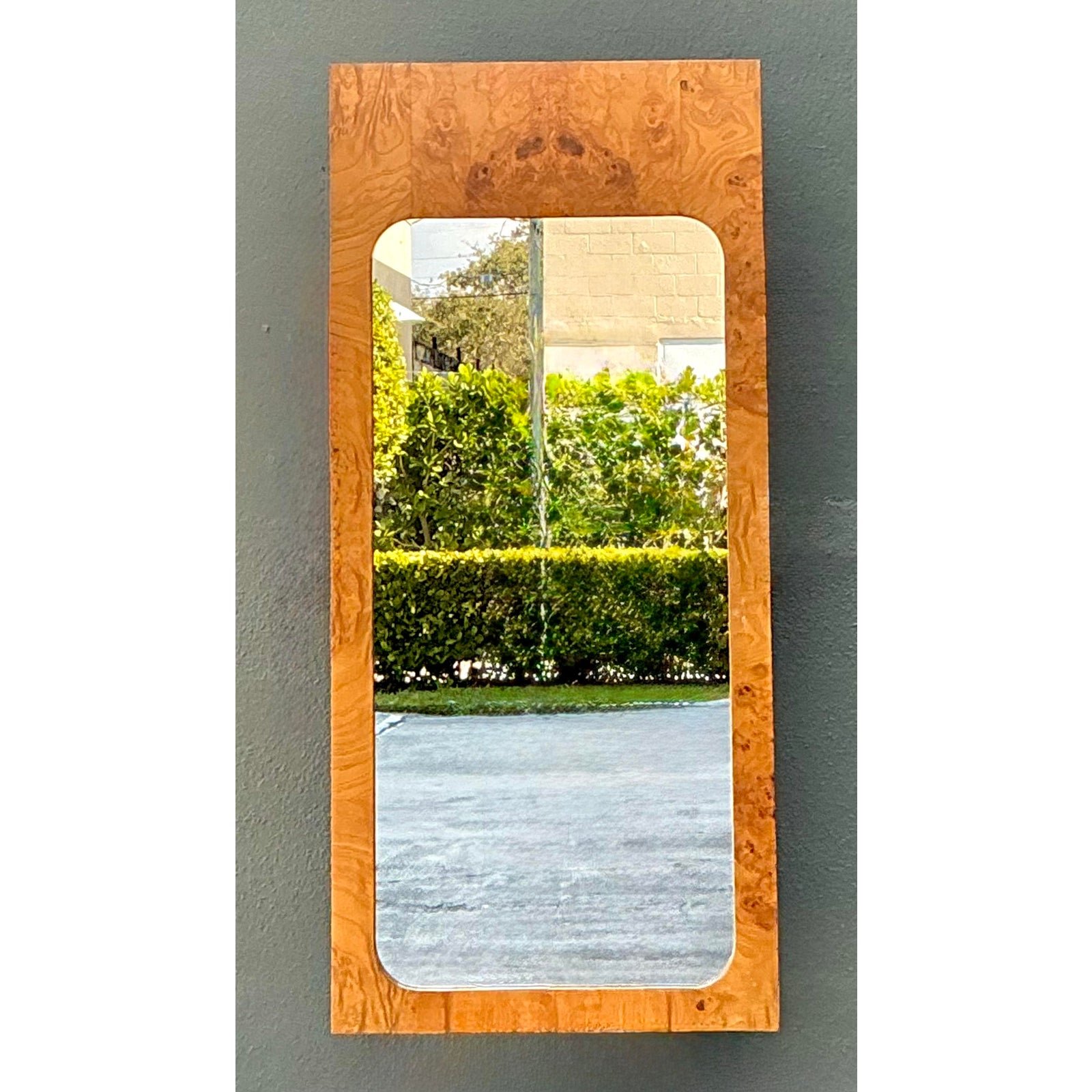 Vintage Lane Altavista Burl Wood Mirror - Top view