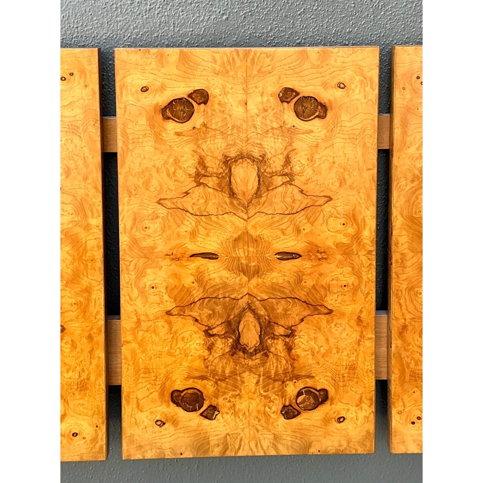Vintage Lane Altavista Book Matched Burl Wood Full Headboard - Top view