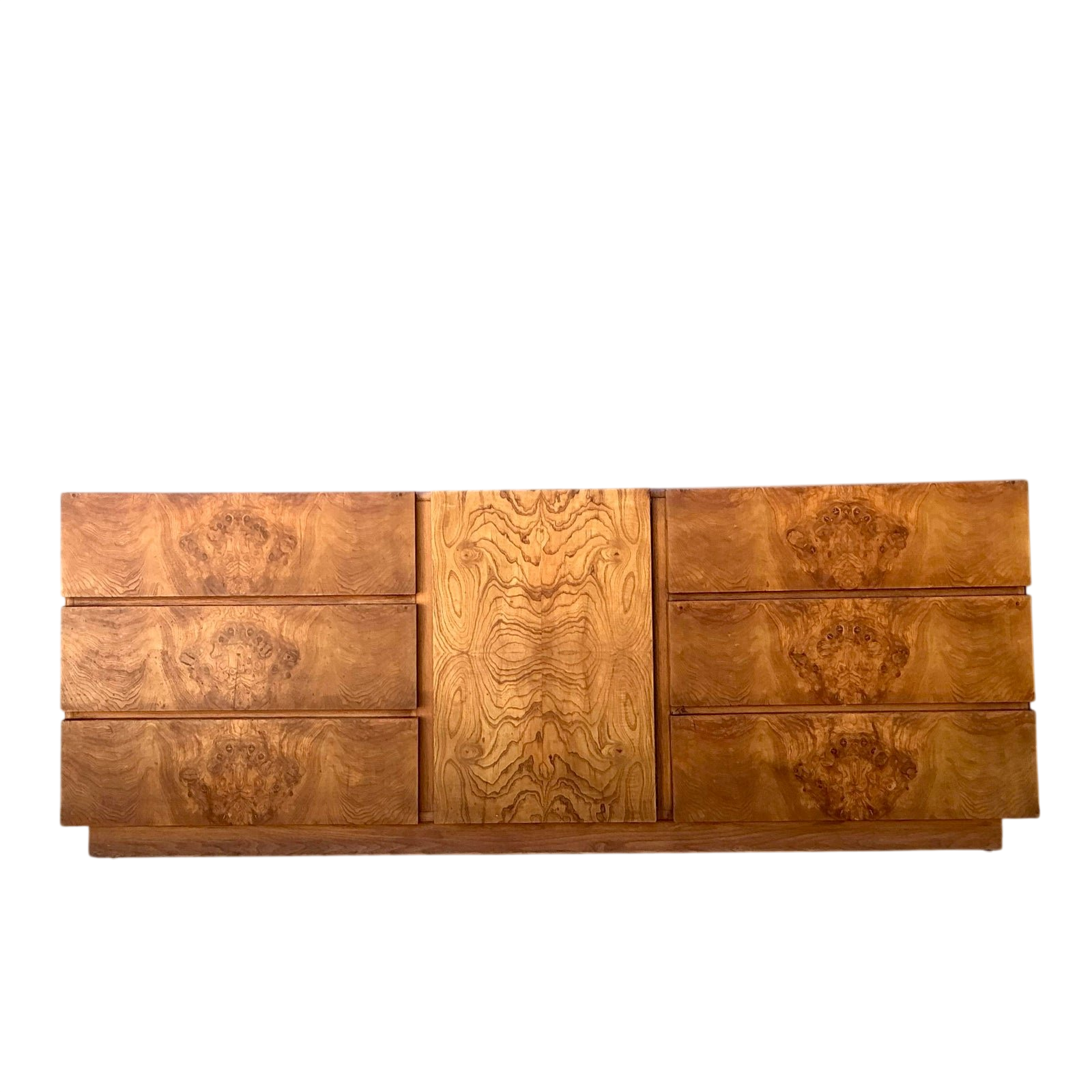 Vintage Lane Book Matched Burl Wood Credenza