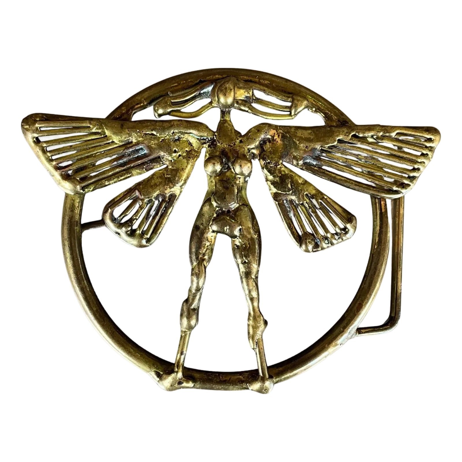 Vintage Mid Century Modern Belt Buckle Signed by Joseph Burlini