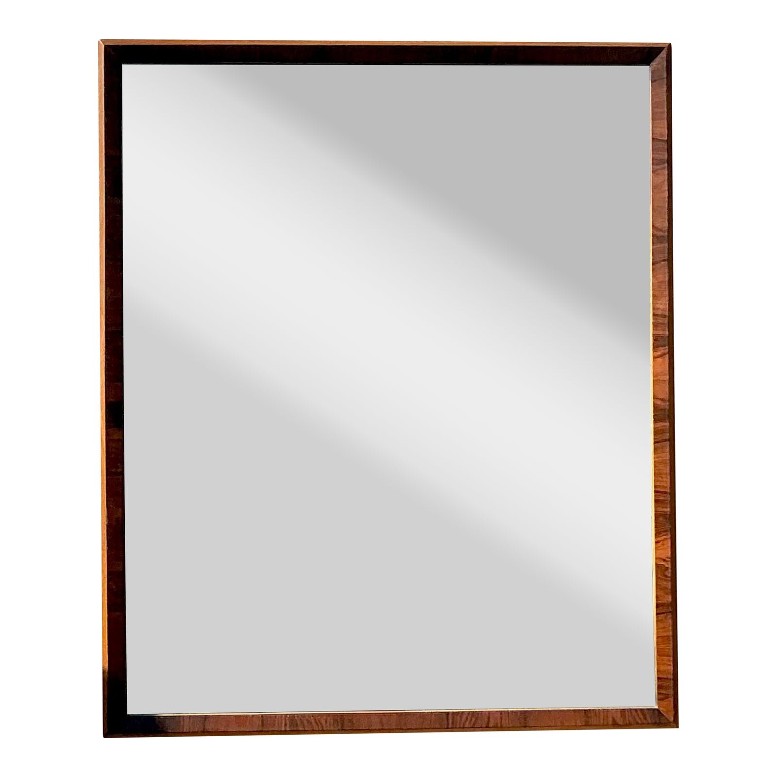 Vintage Mid-Century Modern Burl Wood Mirror