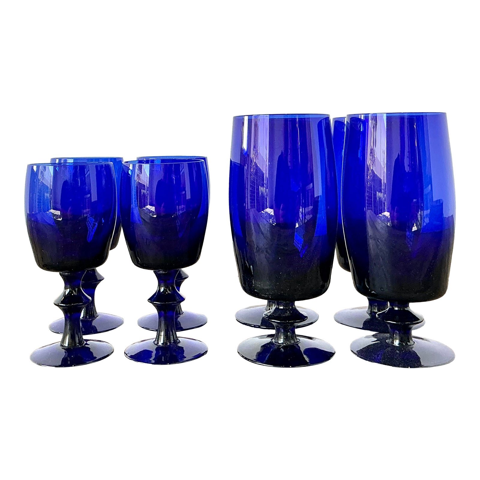 Vintage Cobalt Stemware - Set of 8