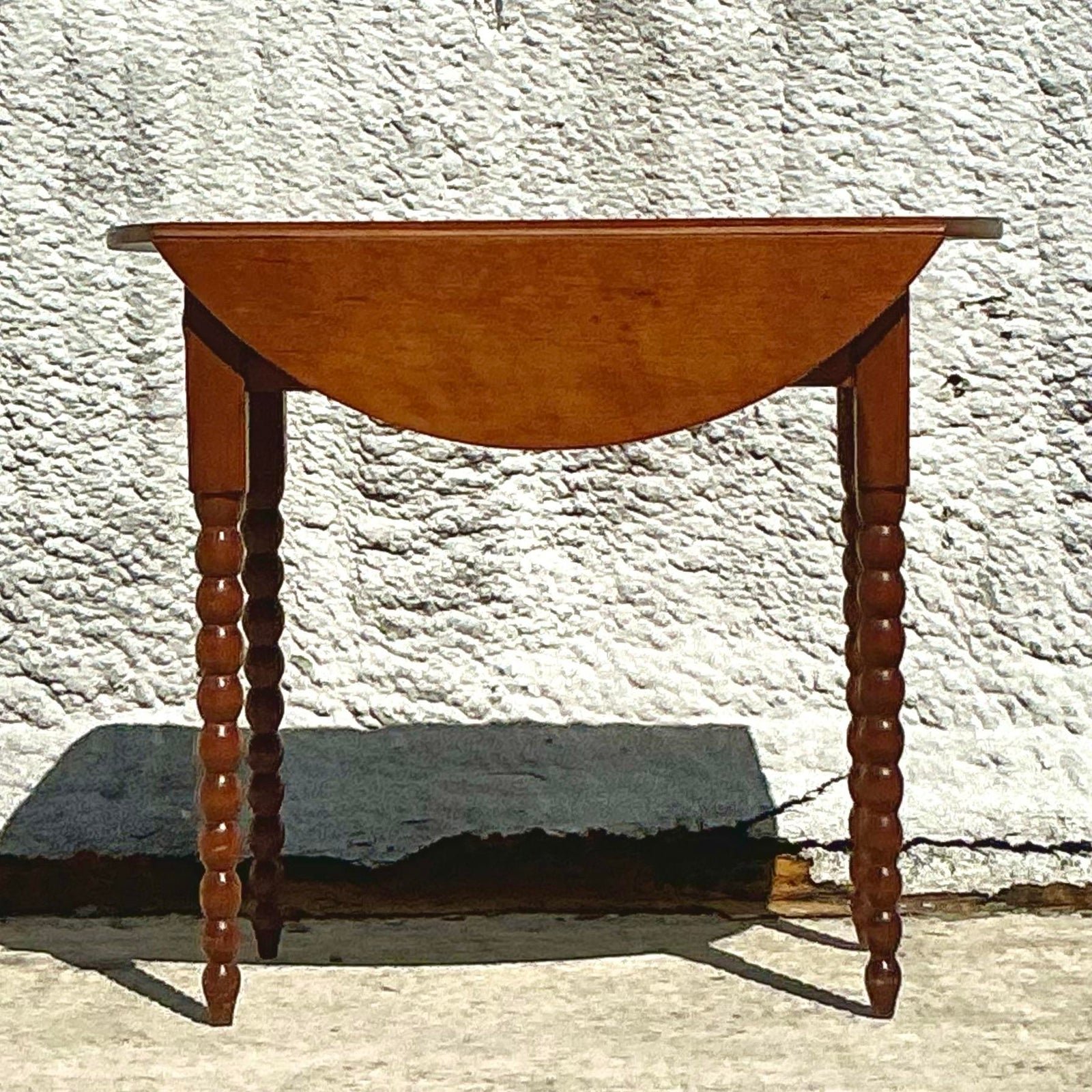 Vintage Traditional Bobbin Side Table - Side view