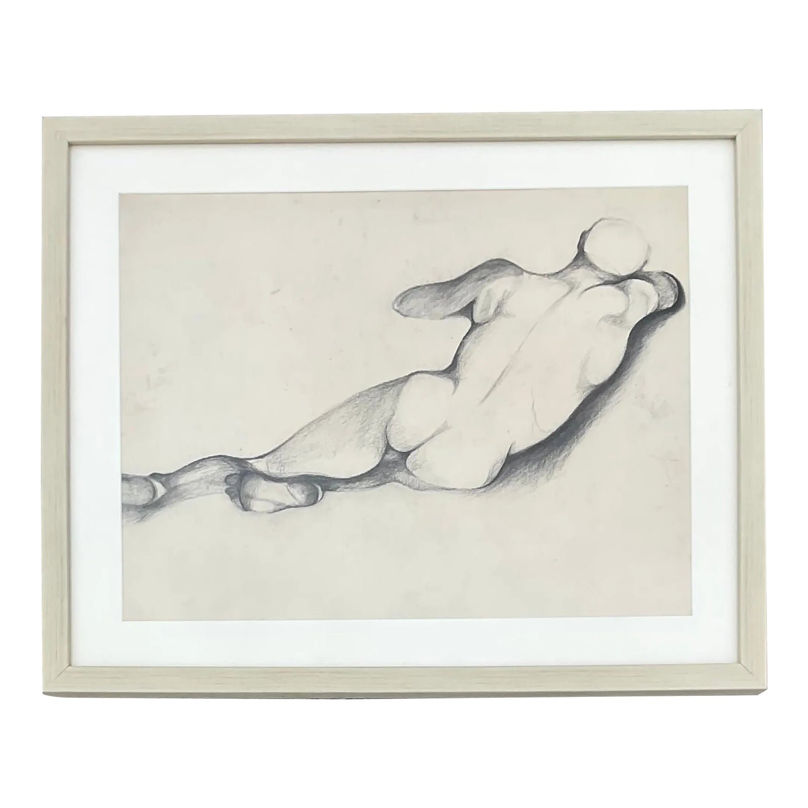 Vintage Boho 1930s Pencil Sketch of Man