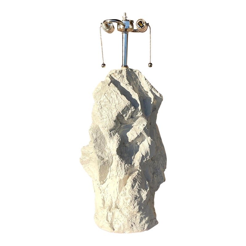 Vintage Boho Plaster Rock Lamp After Sirmos