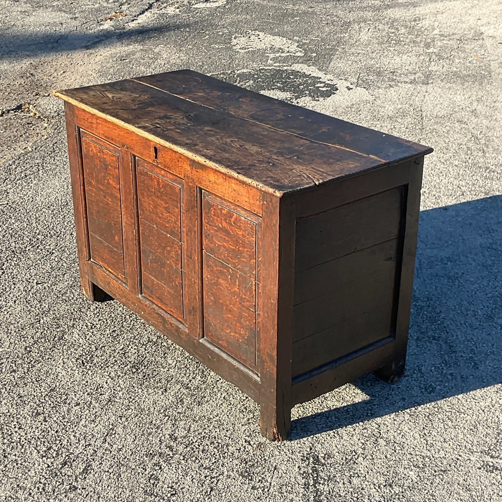 Vintage Rustic 19th Century Blanket Chest - Top view
